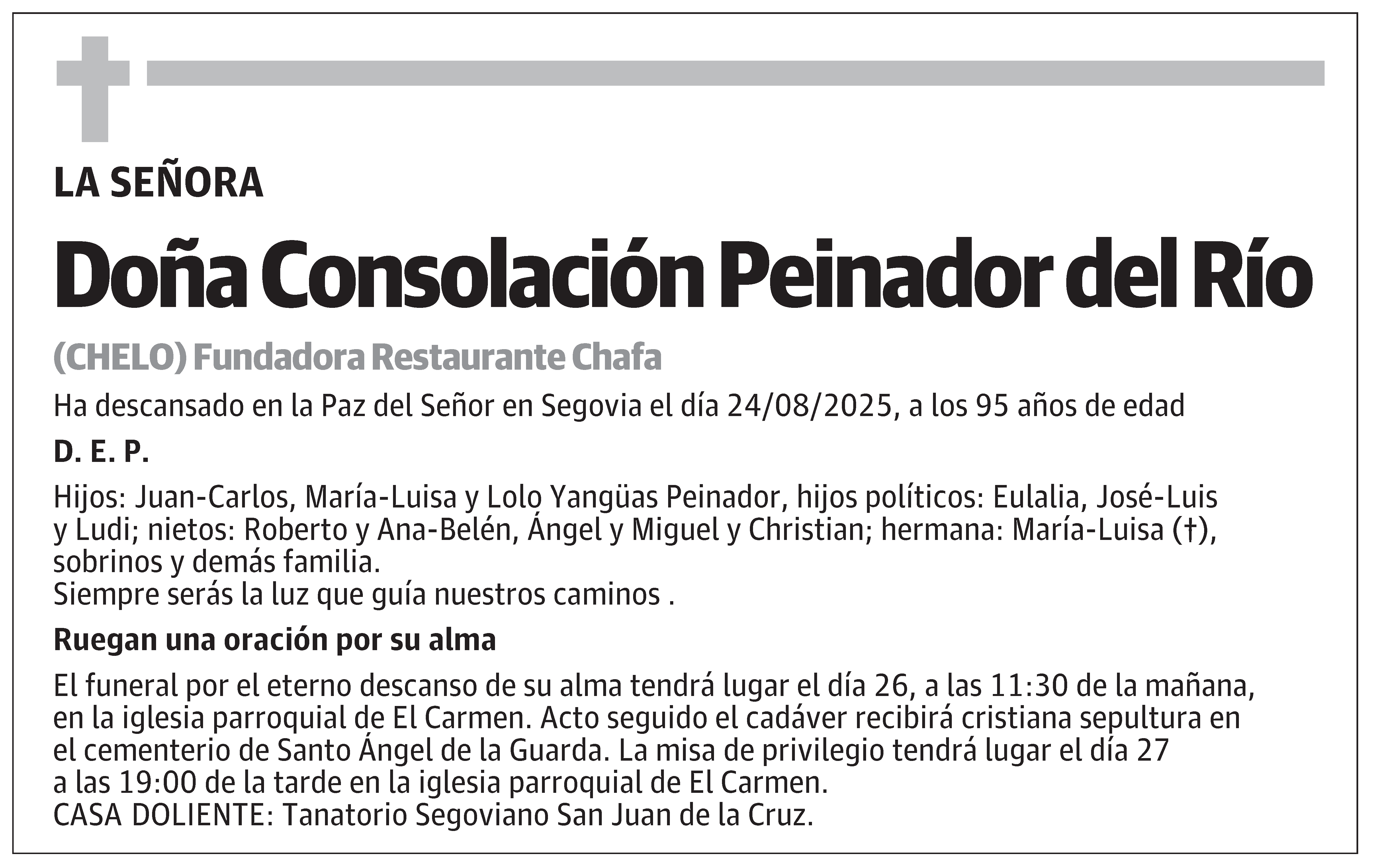 Consolación Peinador del Río