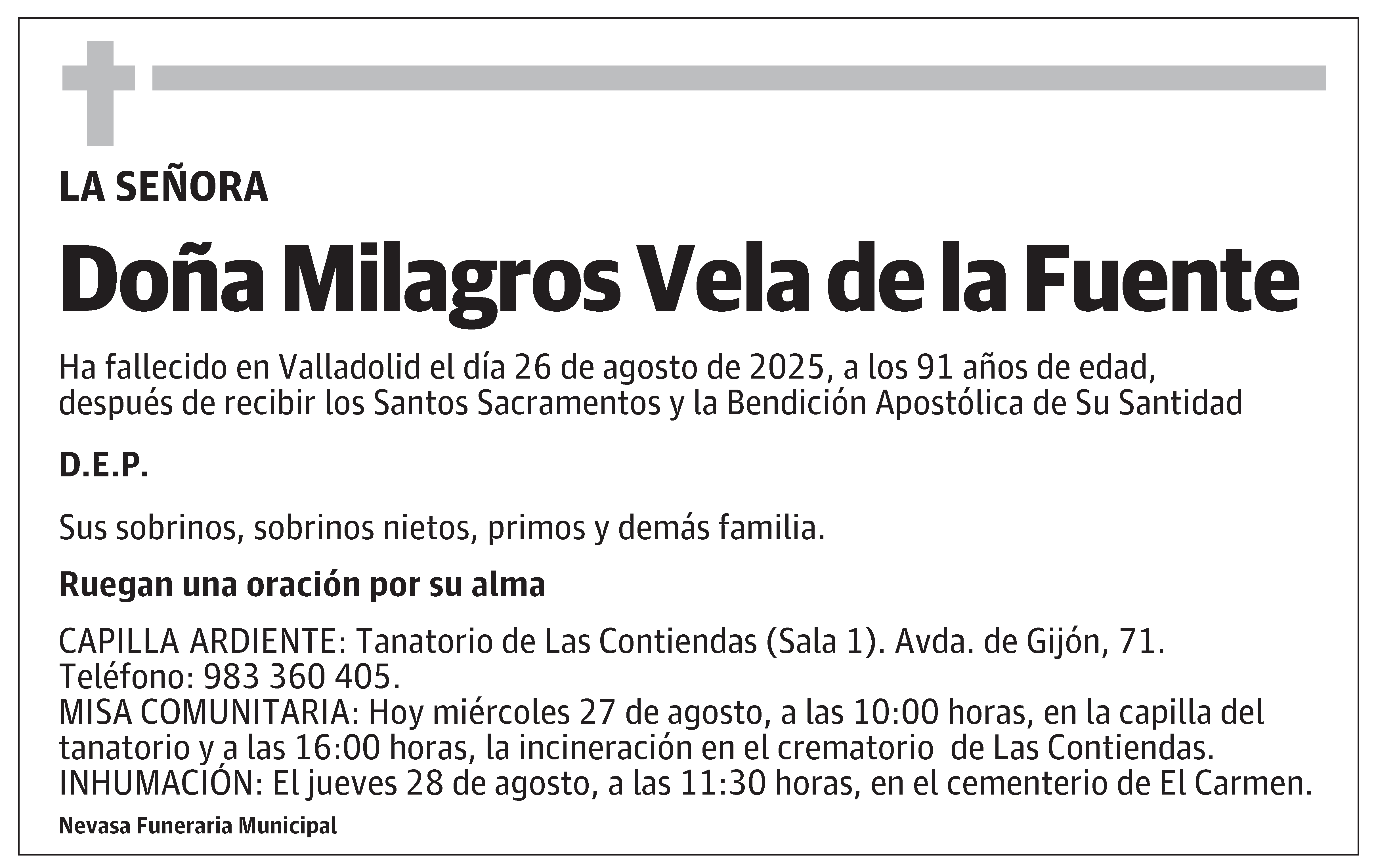 Milagros Vela de la Fuente
