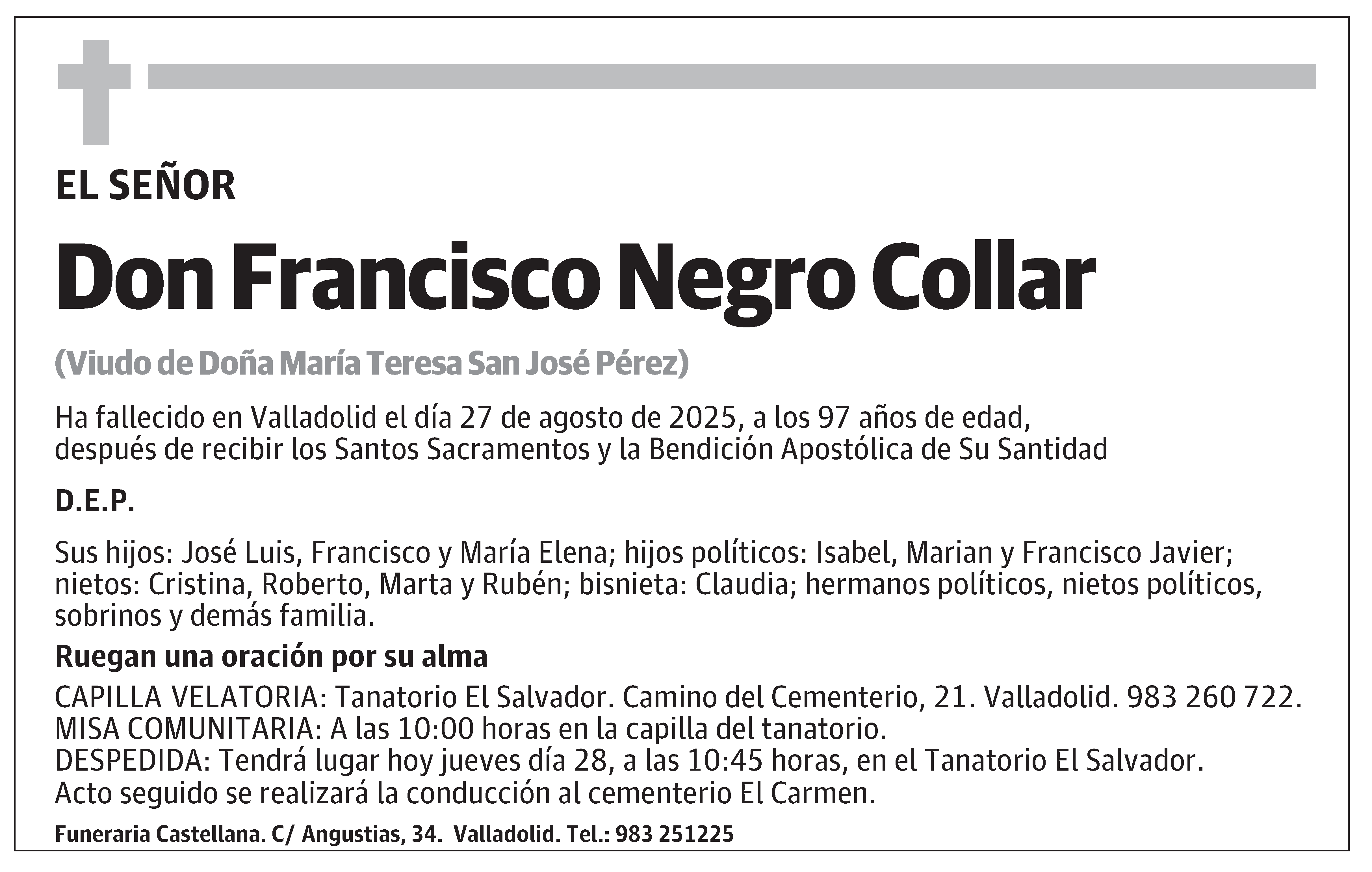 Francisco Negro Collar
