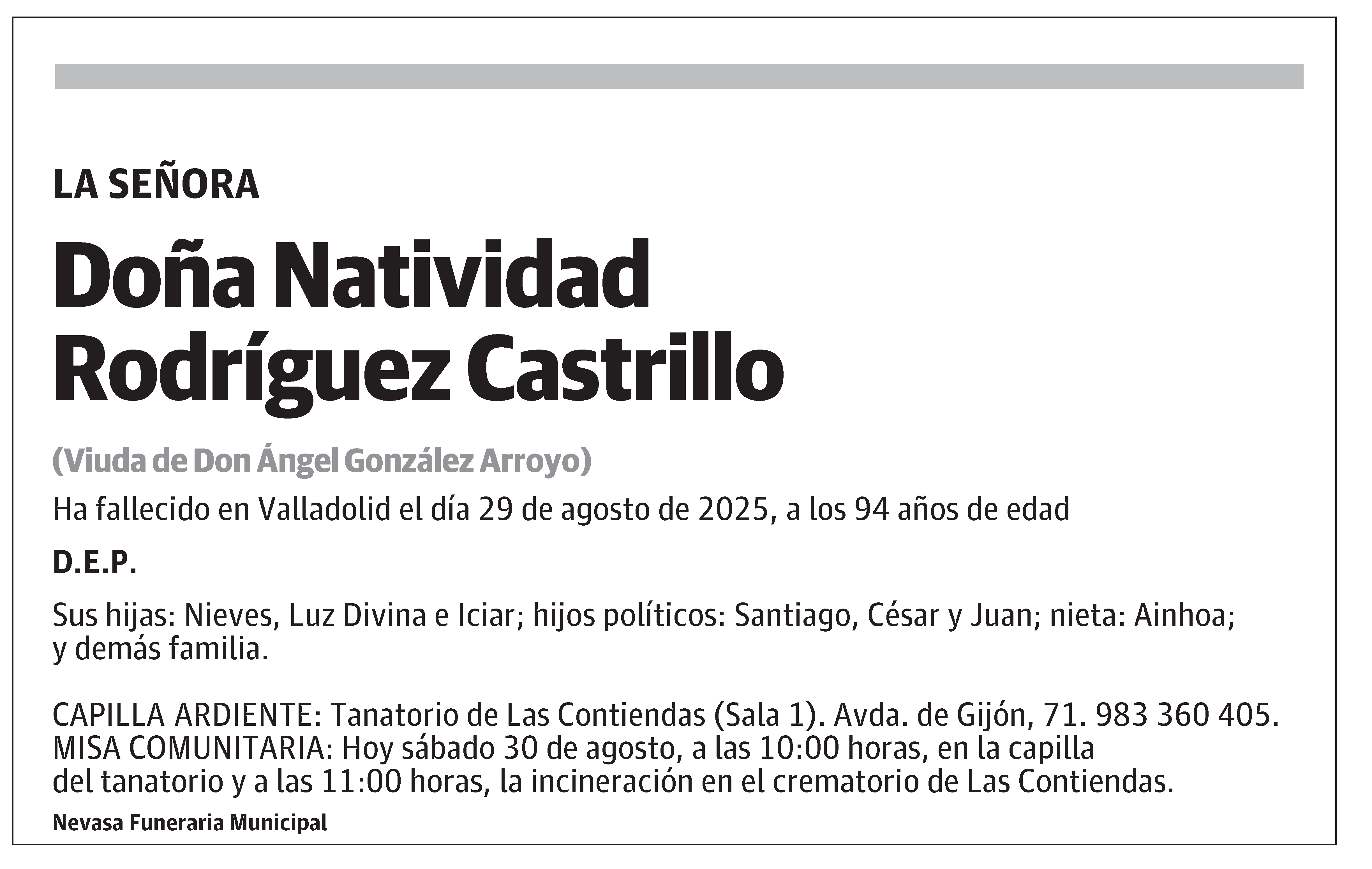 Natividad Rodríguez Castrillo
