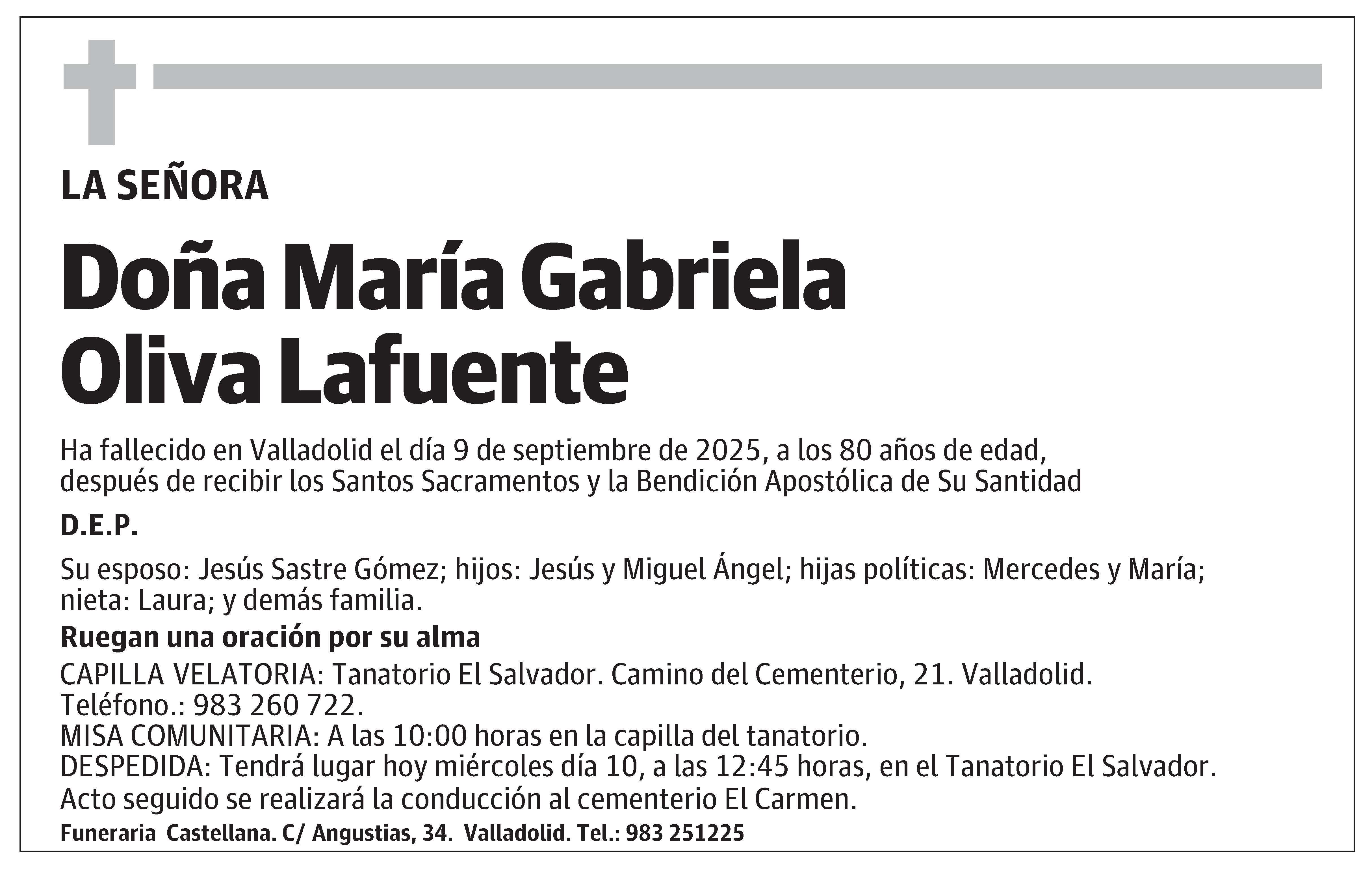 María Gabriela Oliva Lafuente