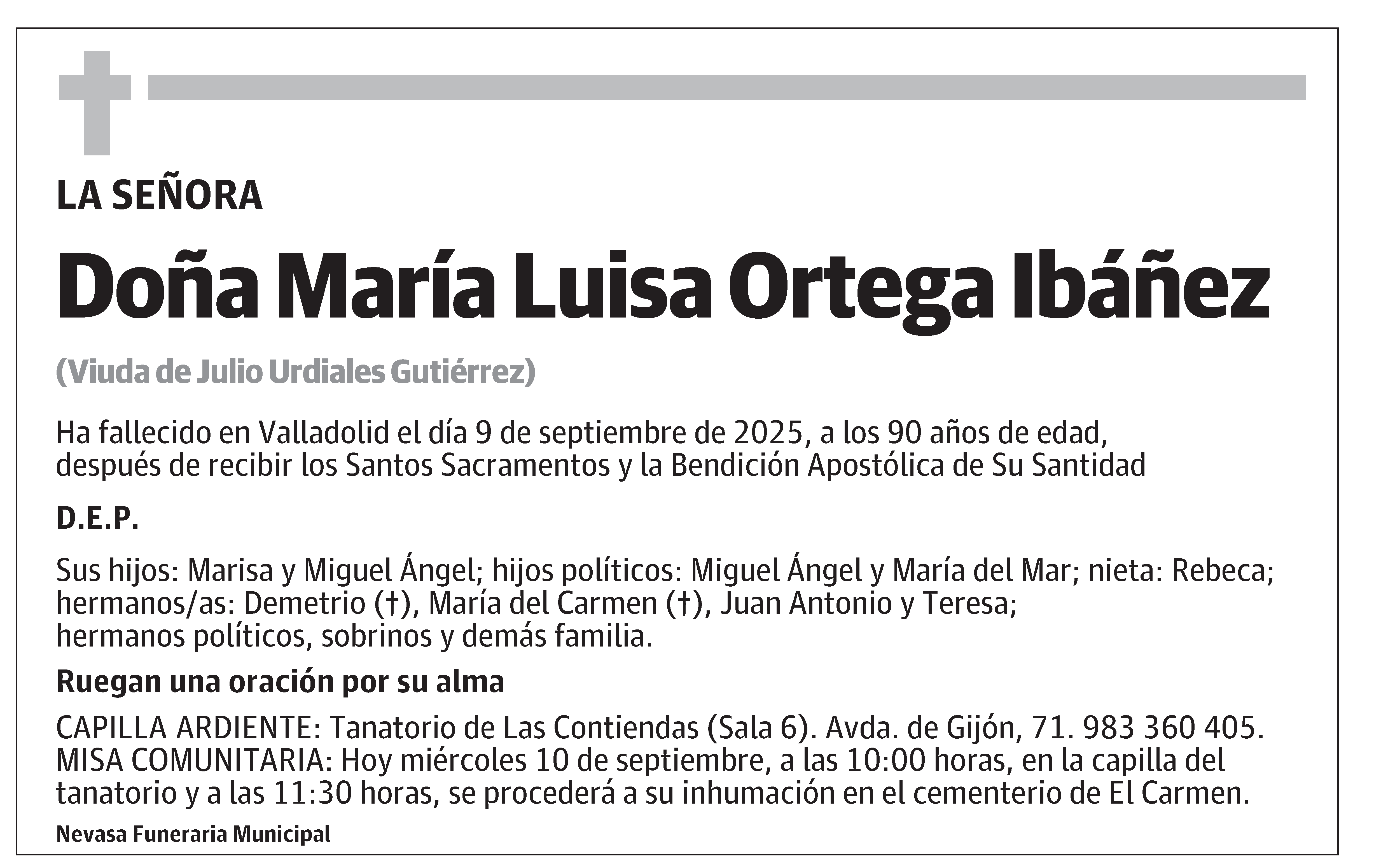 María Luisa Ortega Ibáñez