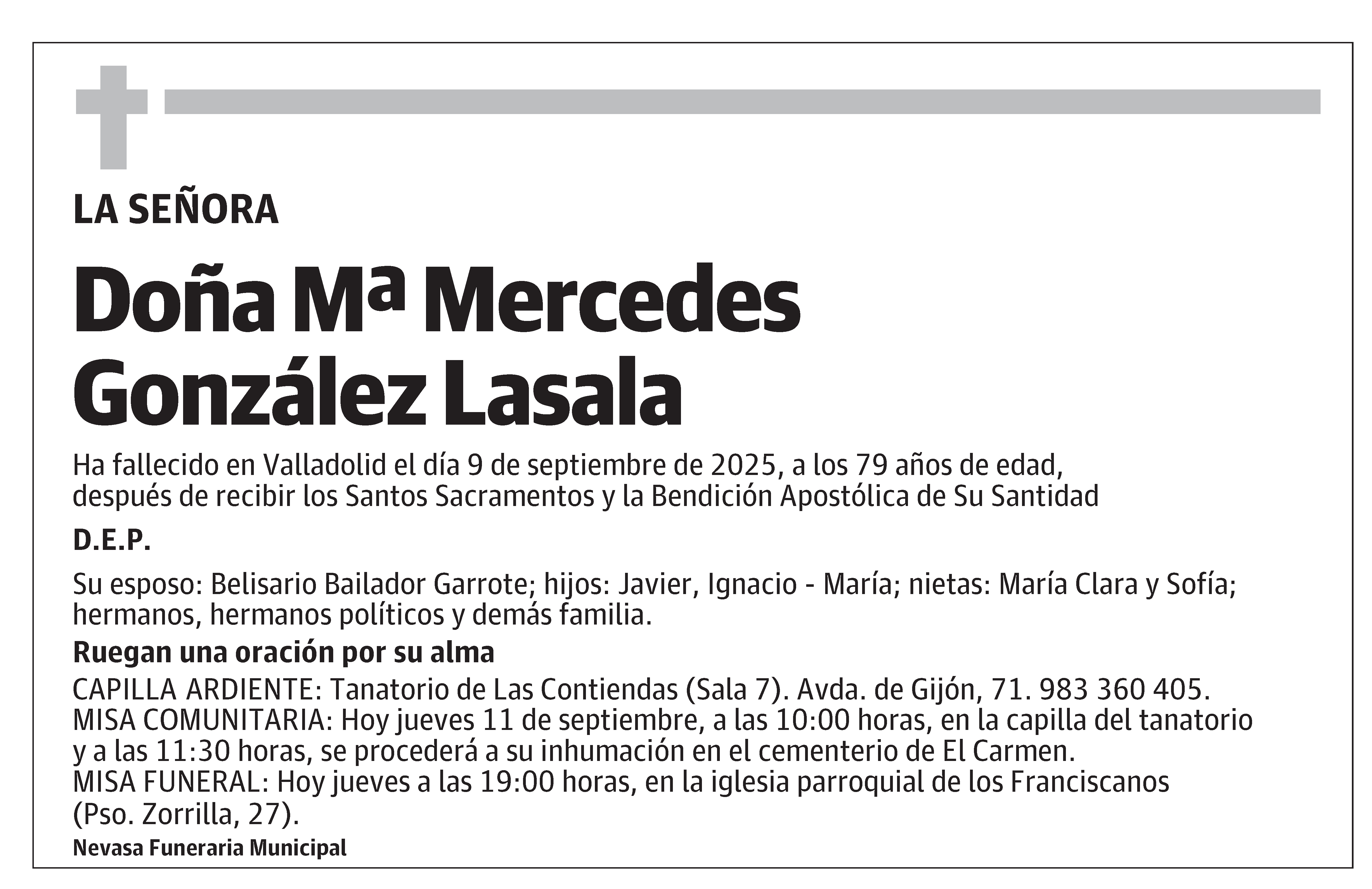 Mª Mercedes González Lasala