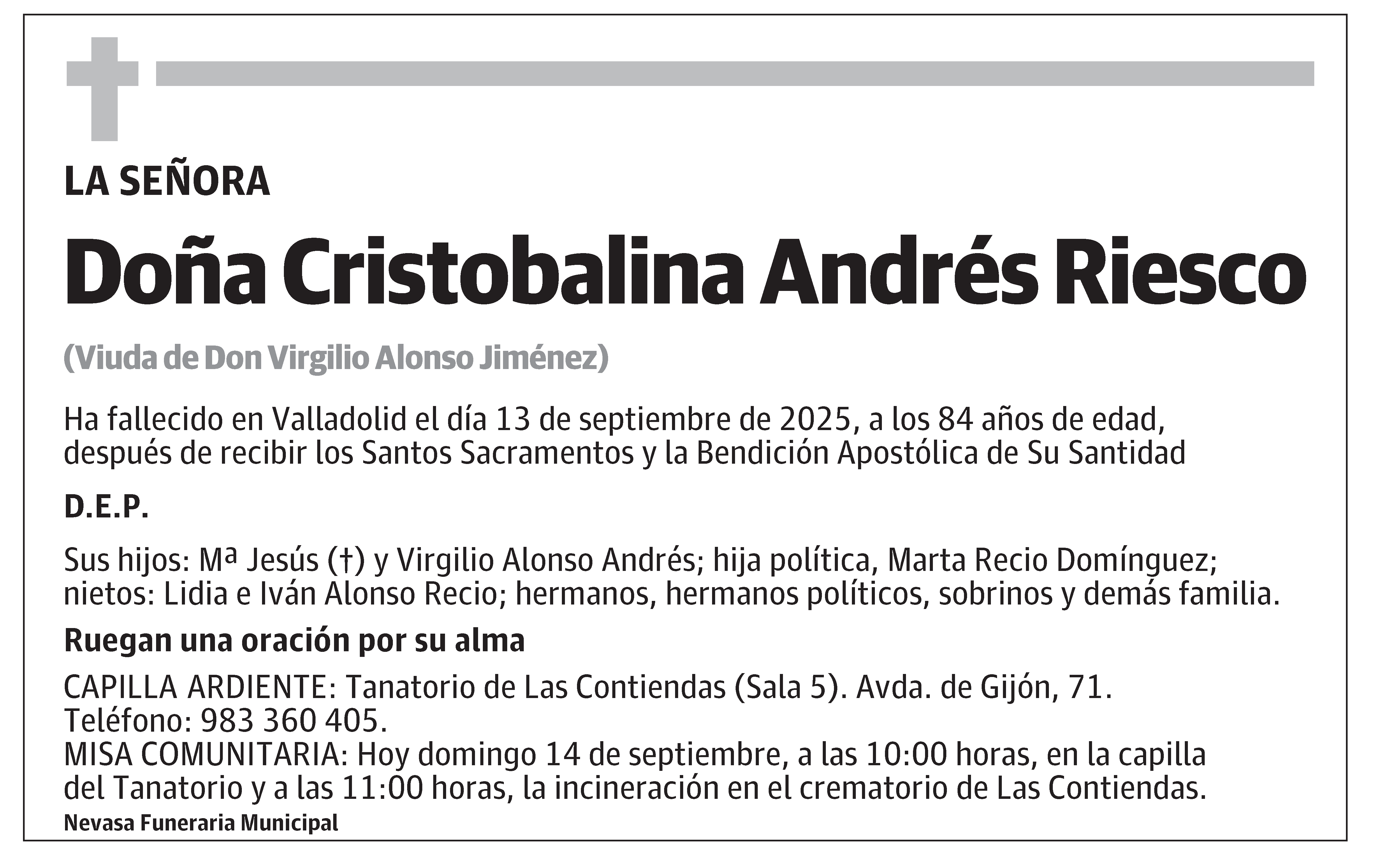 Cristobalina Andrés Riesco