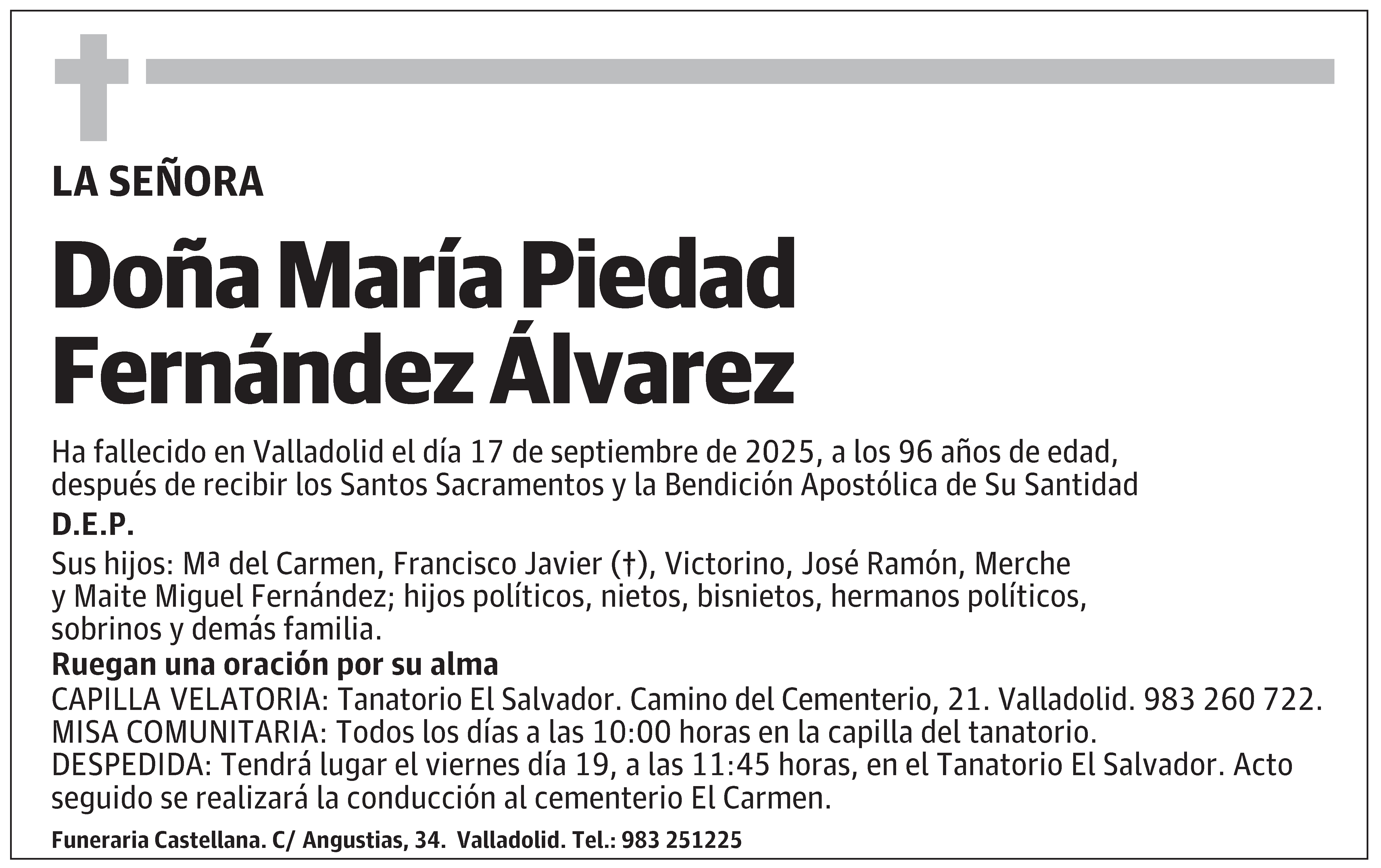 María Piedad Fernández Álvarez