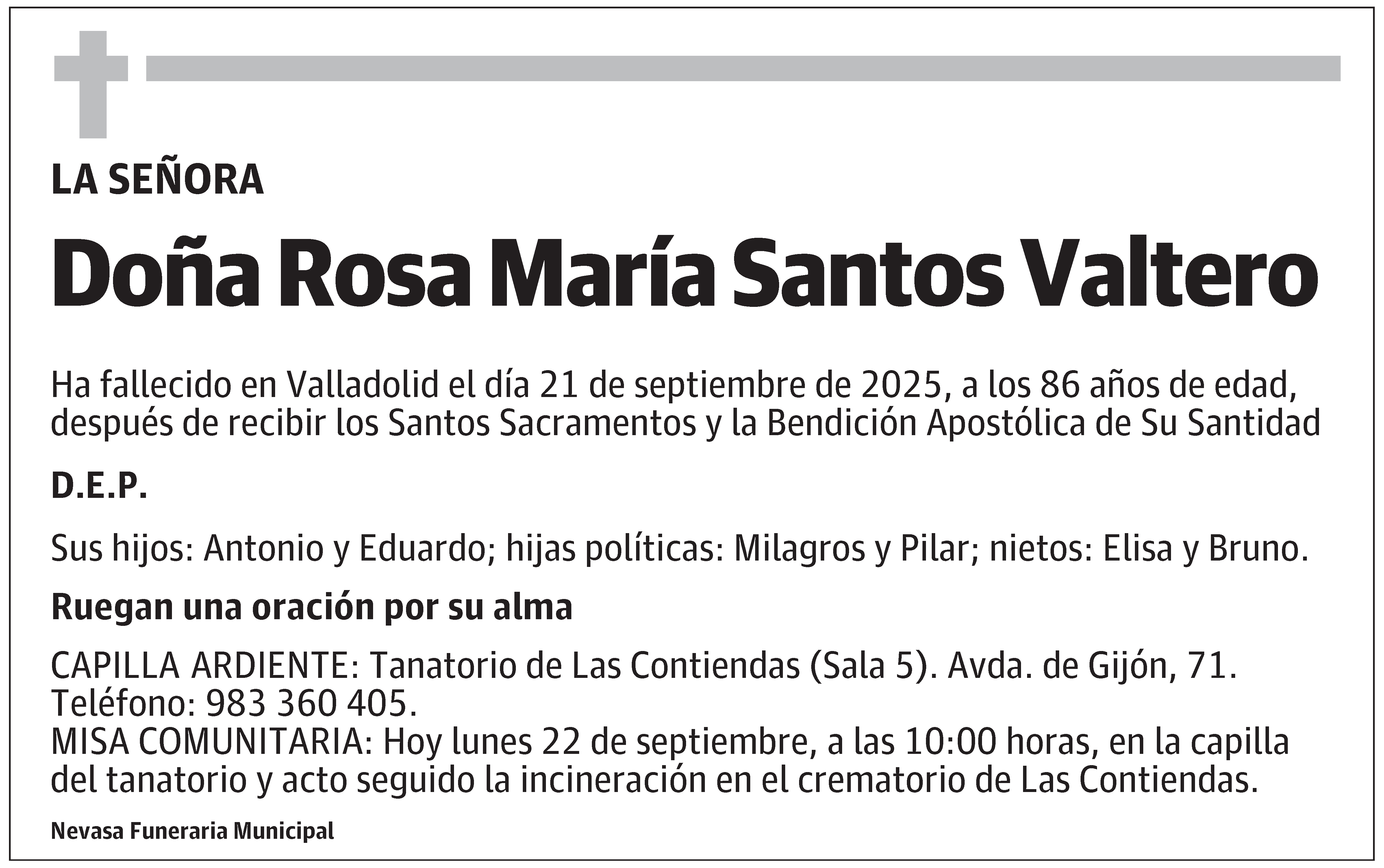 Rosa María Santos Valtero