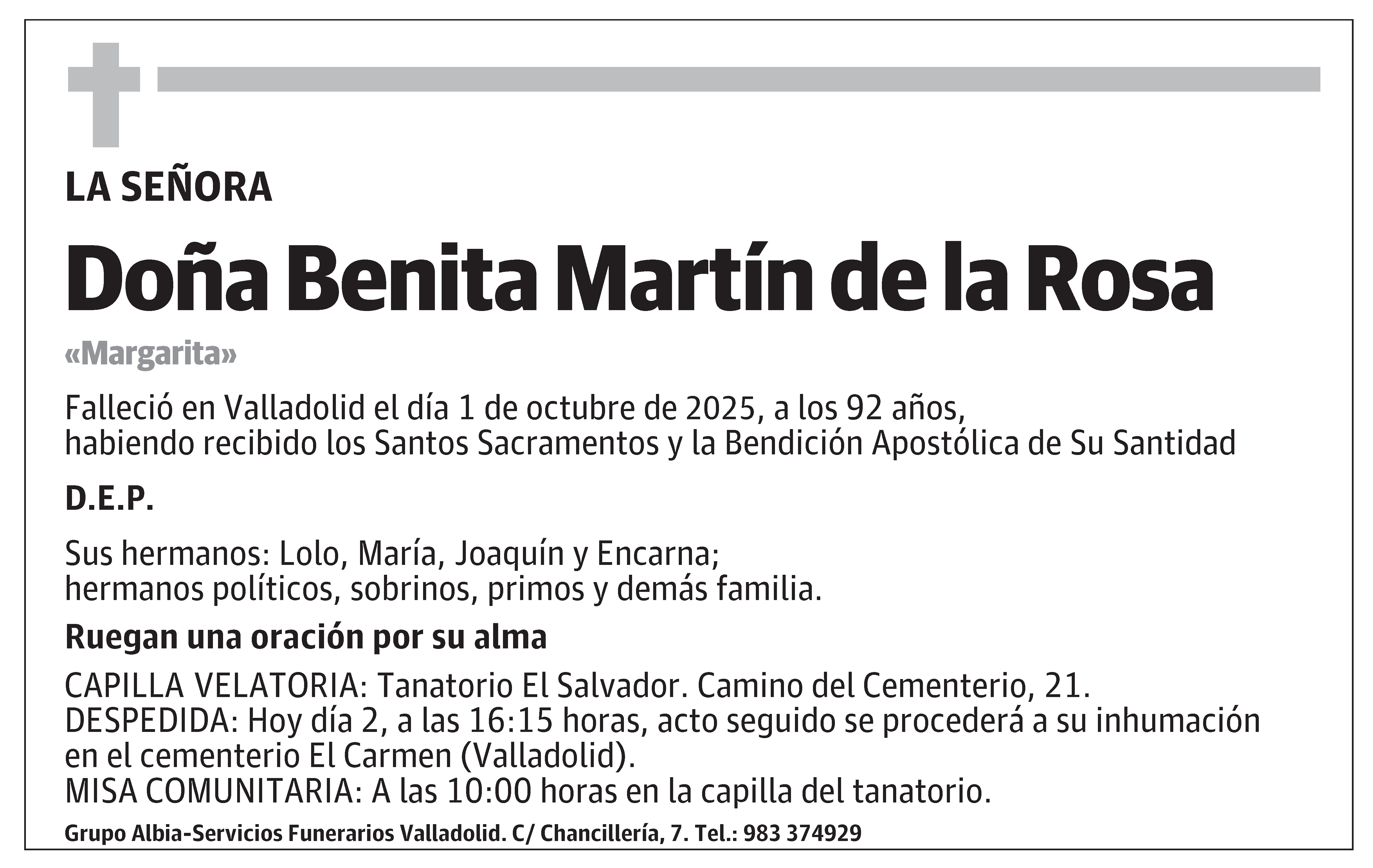 Benita Martín de la Rosa