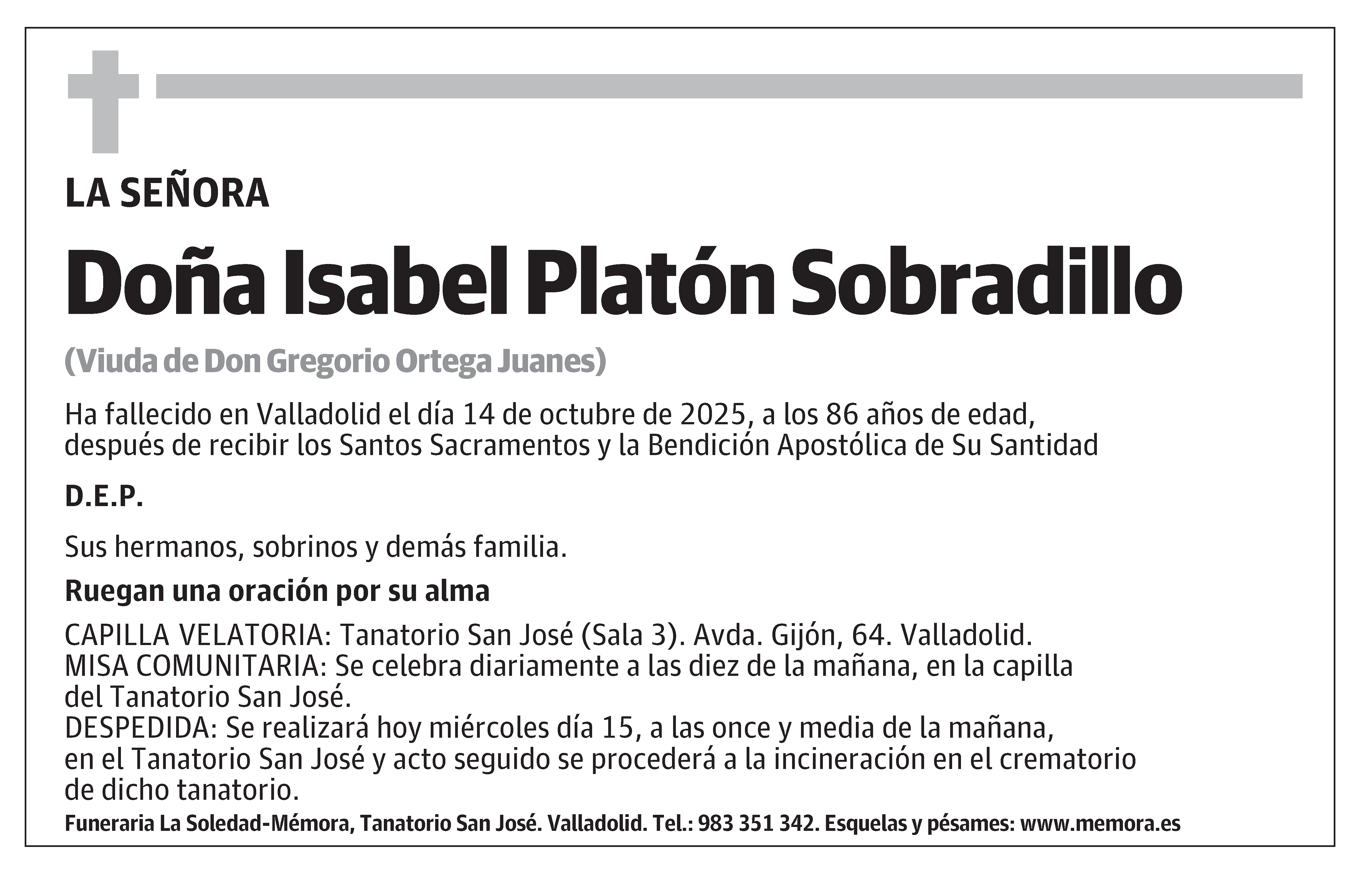 Isabel Platón Sobradillo