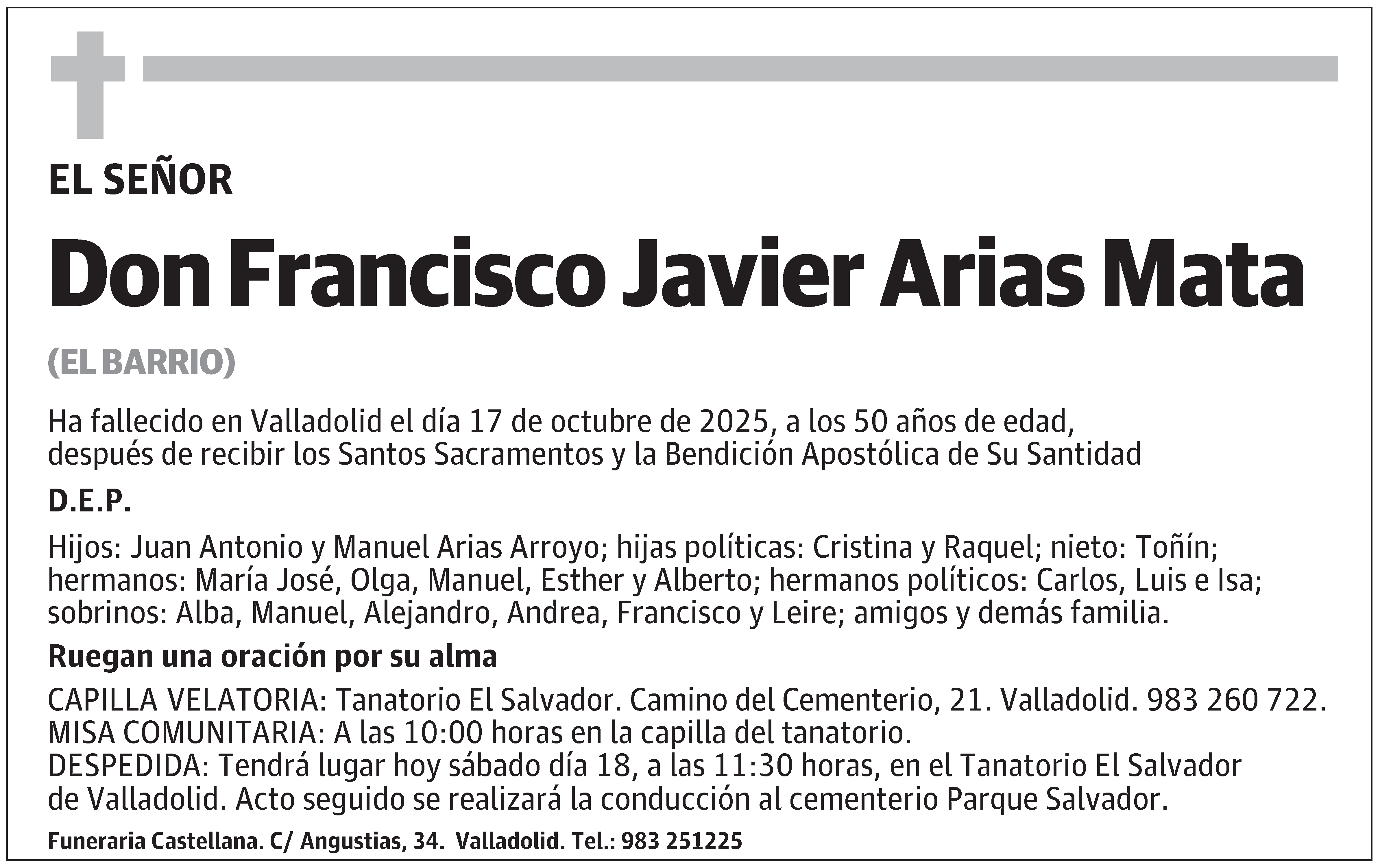 Francisco Javier Arias Mata