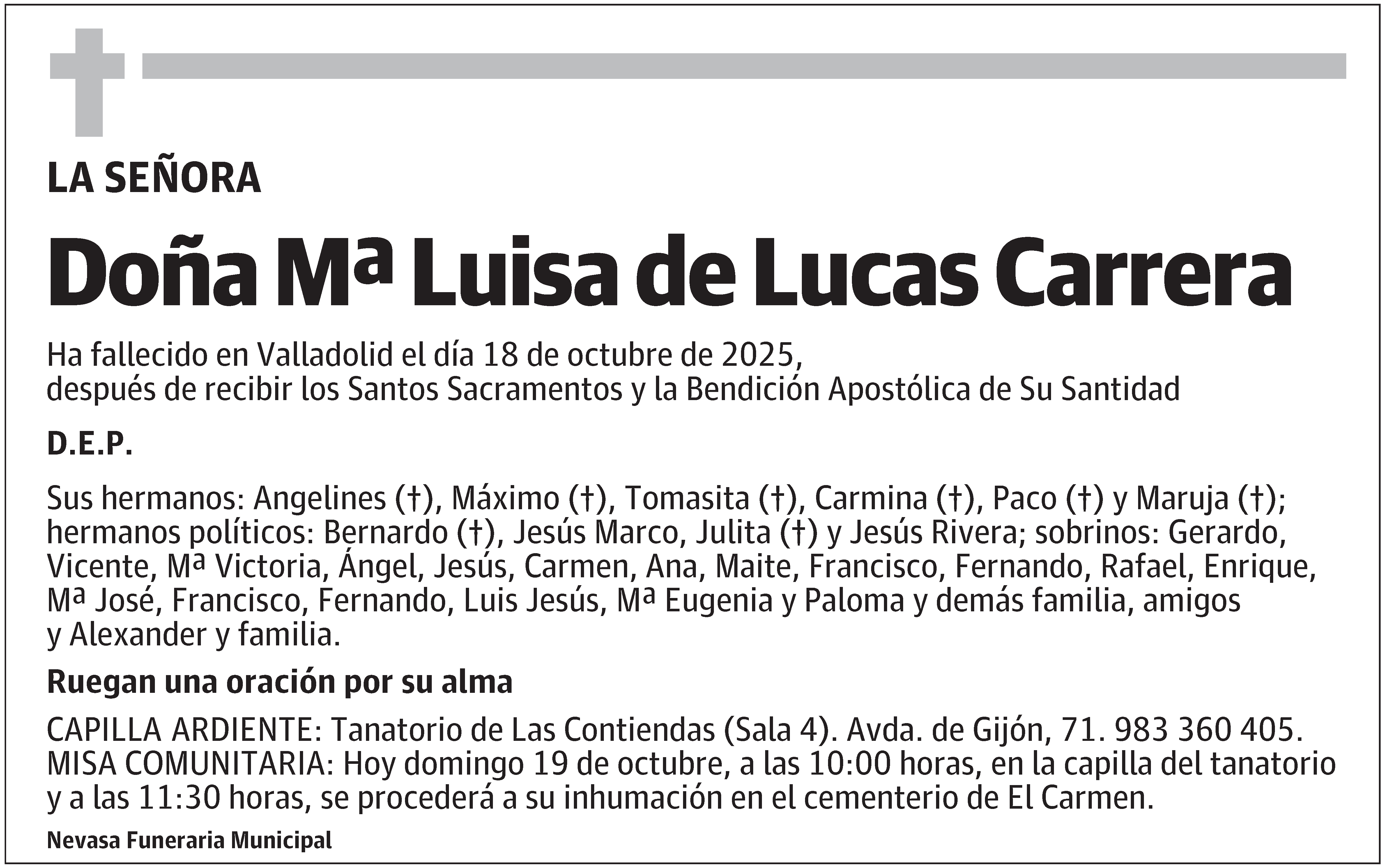 Mª Luisa de Lucas Carrera