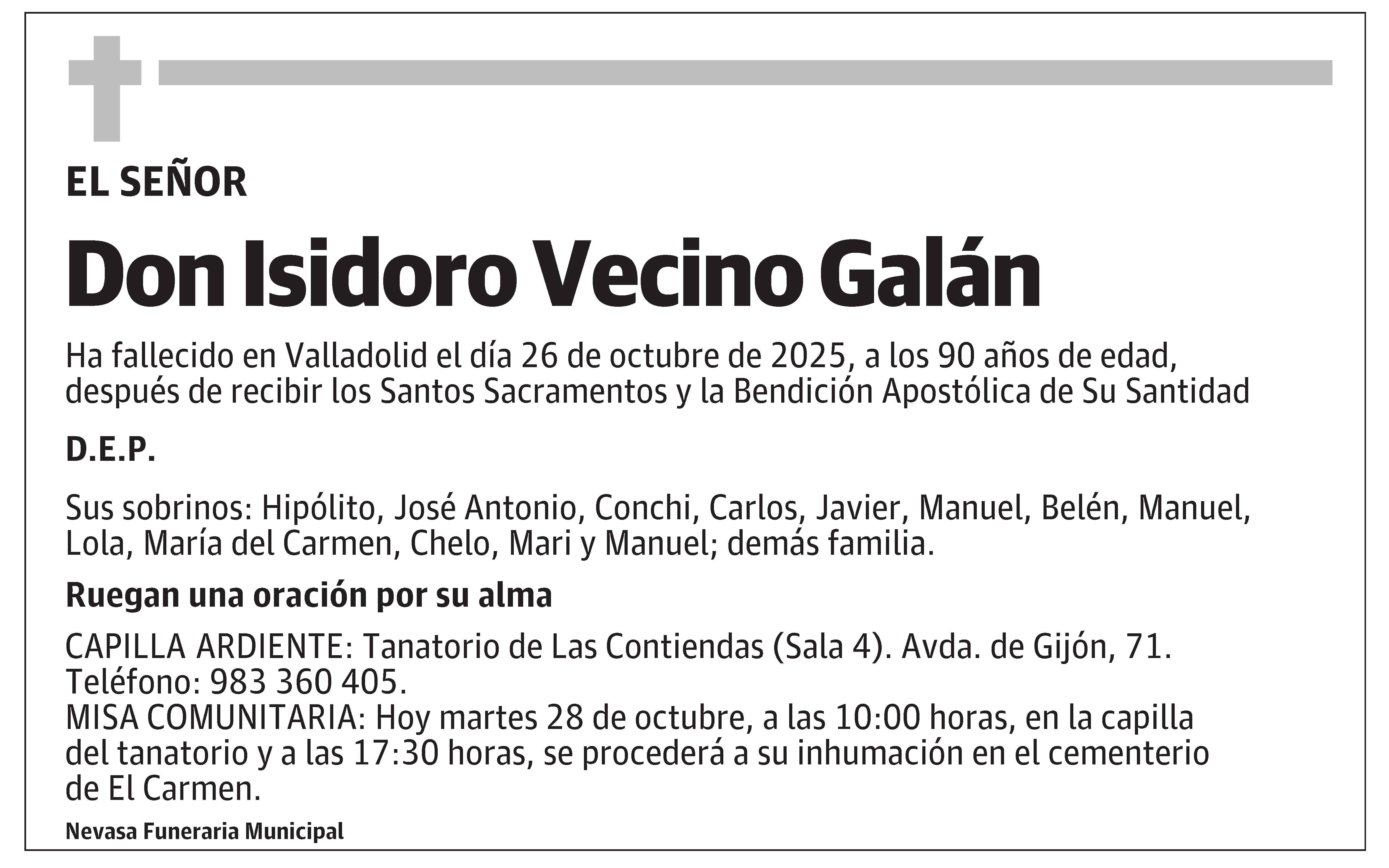 Isidoro Vecino Galán