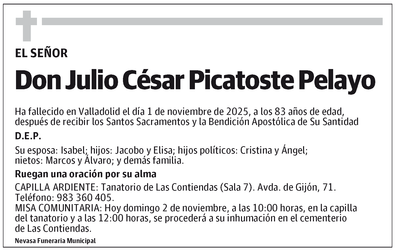 Julio César Picatoste Pelayo