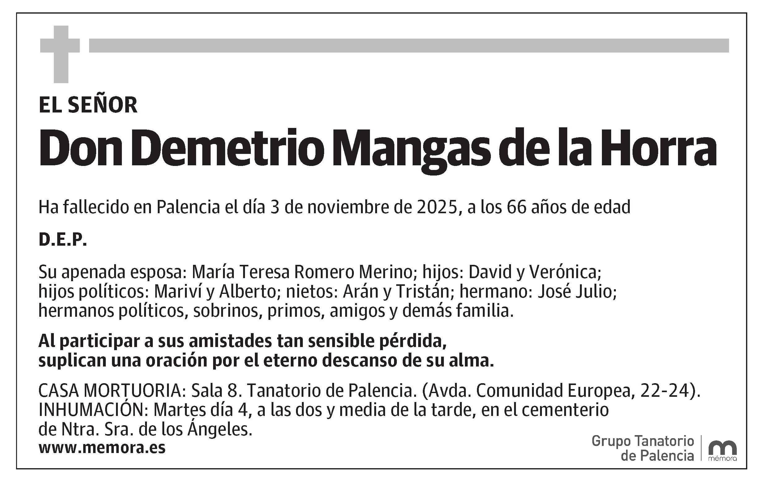 Demetrio Mangas de la Horra