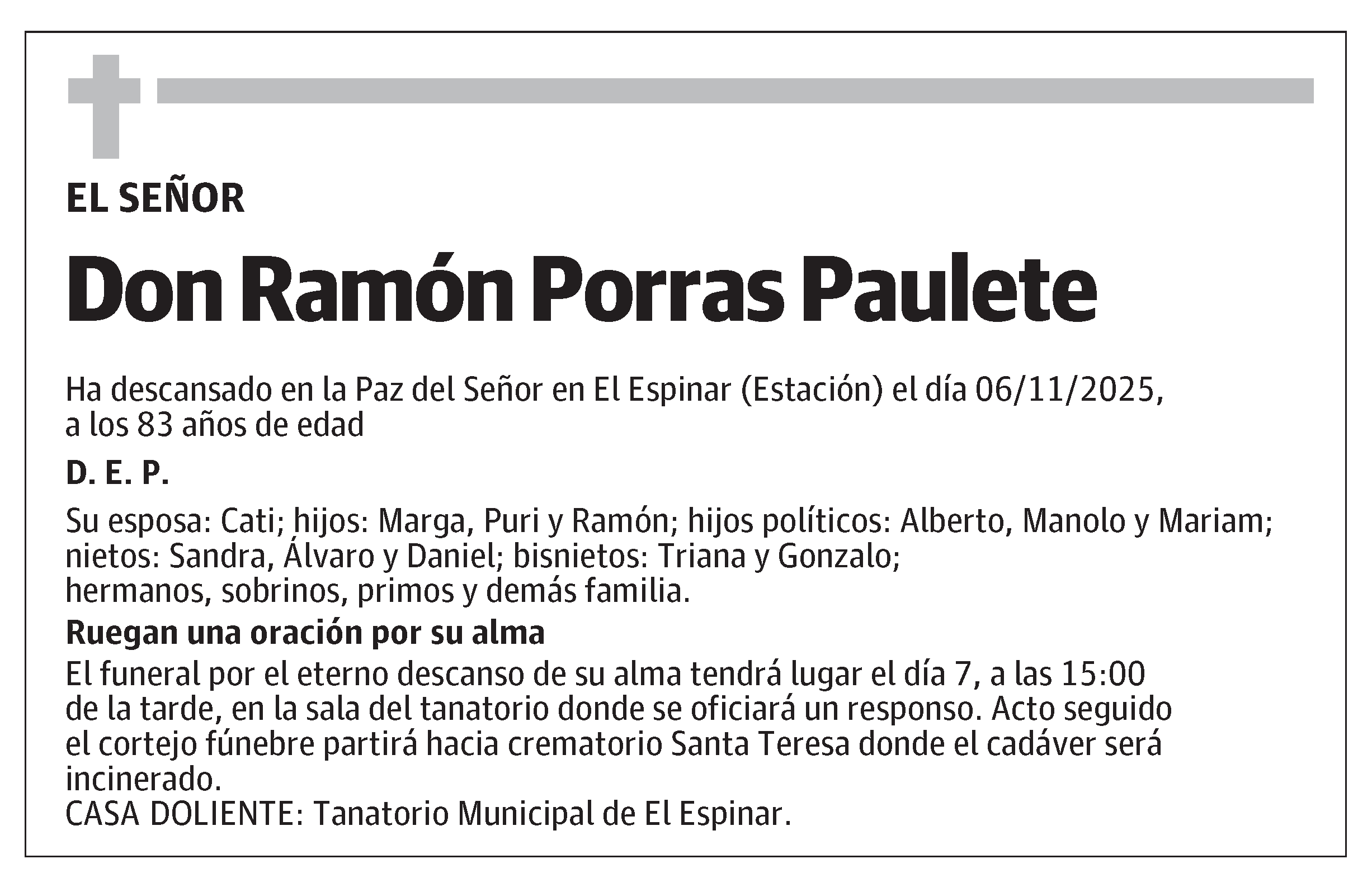 Ramón Porras Paulete