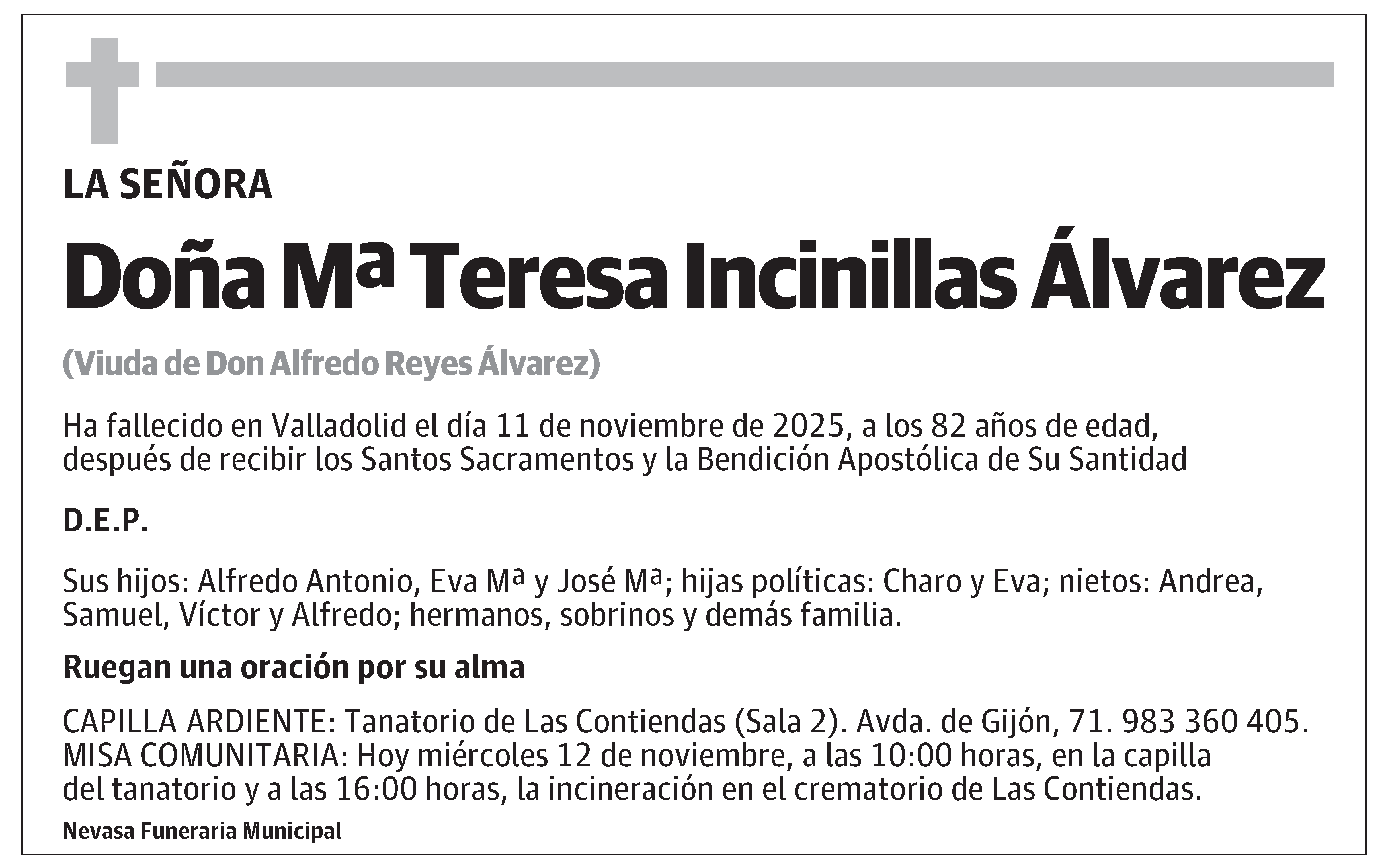 Mª Teresa Incinillas Álvarez