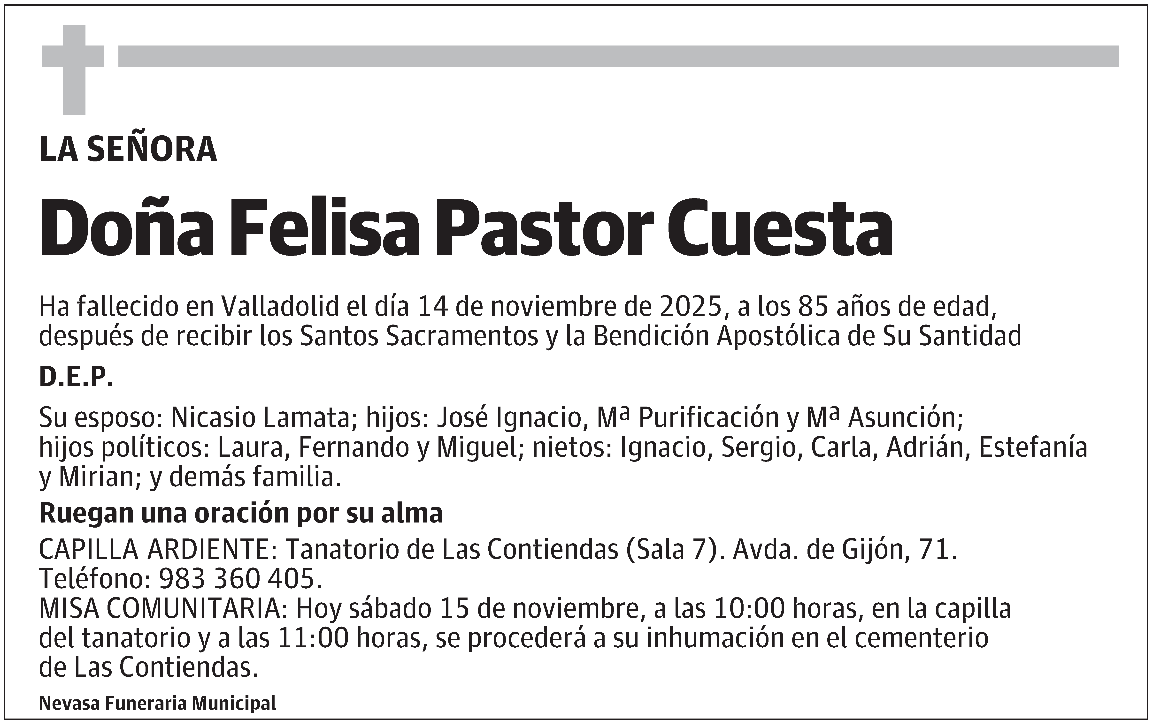 Felisa Pastor Cuesta