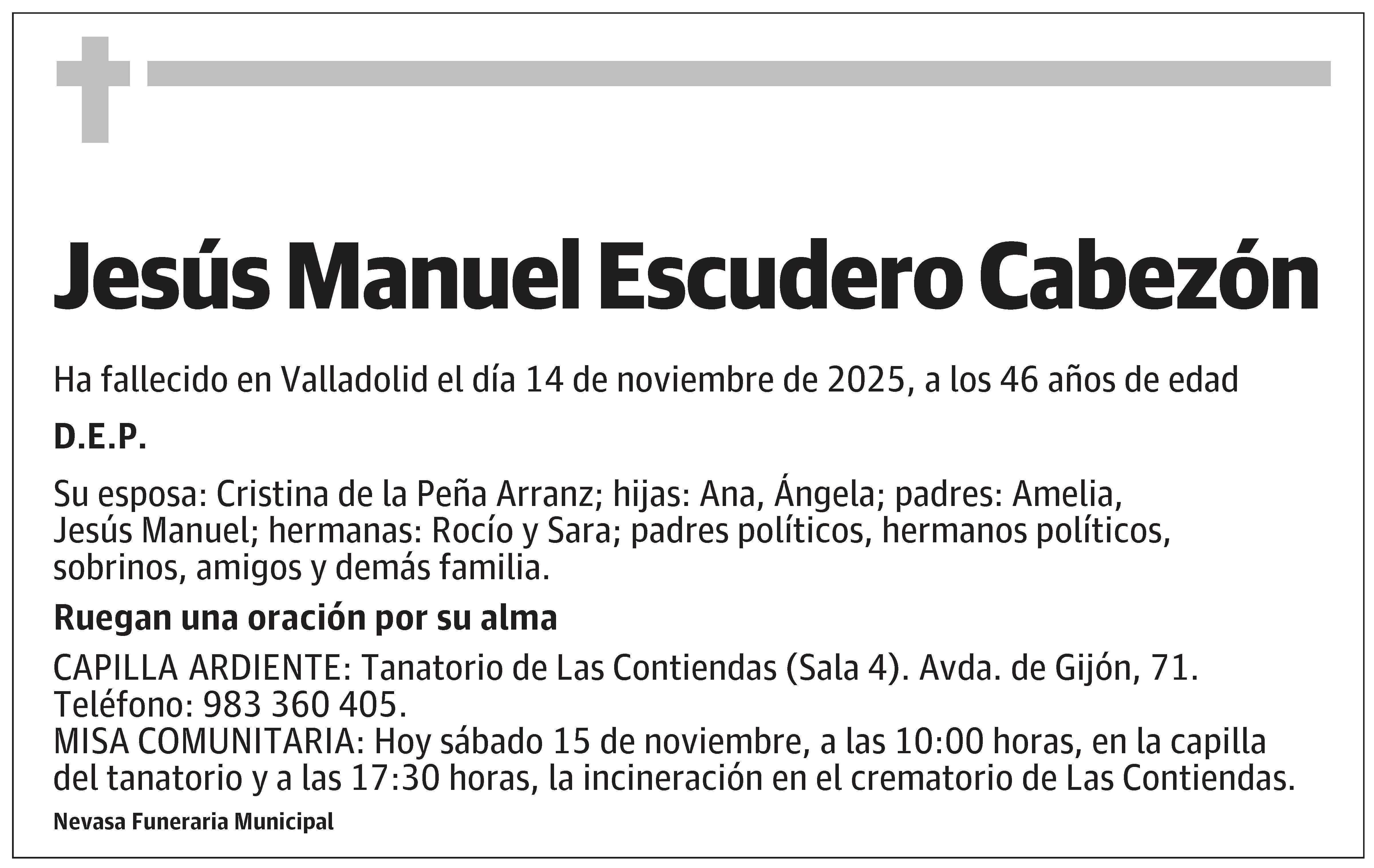 Jesús Manuel Escudero Cabezón