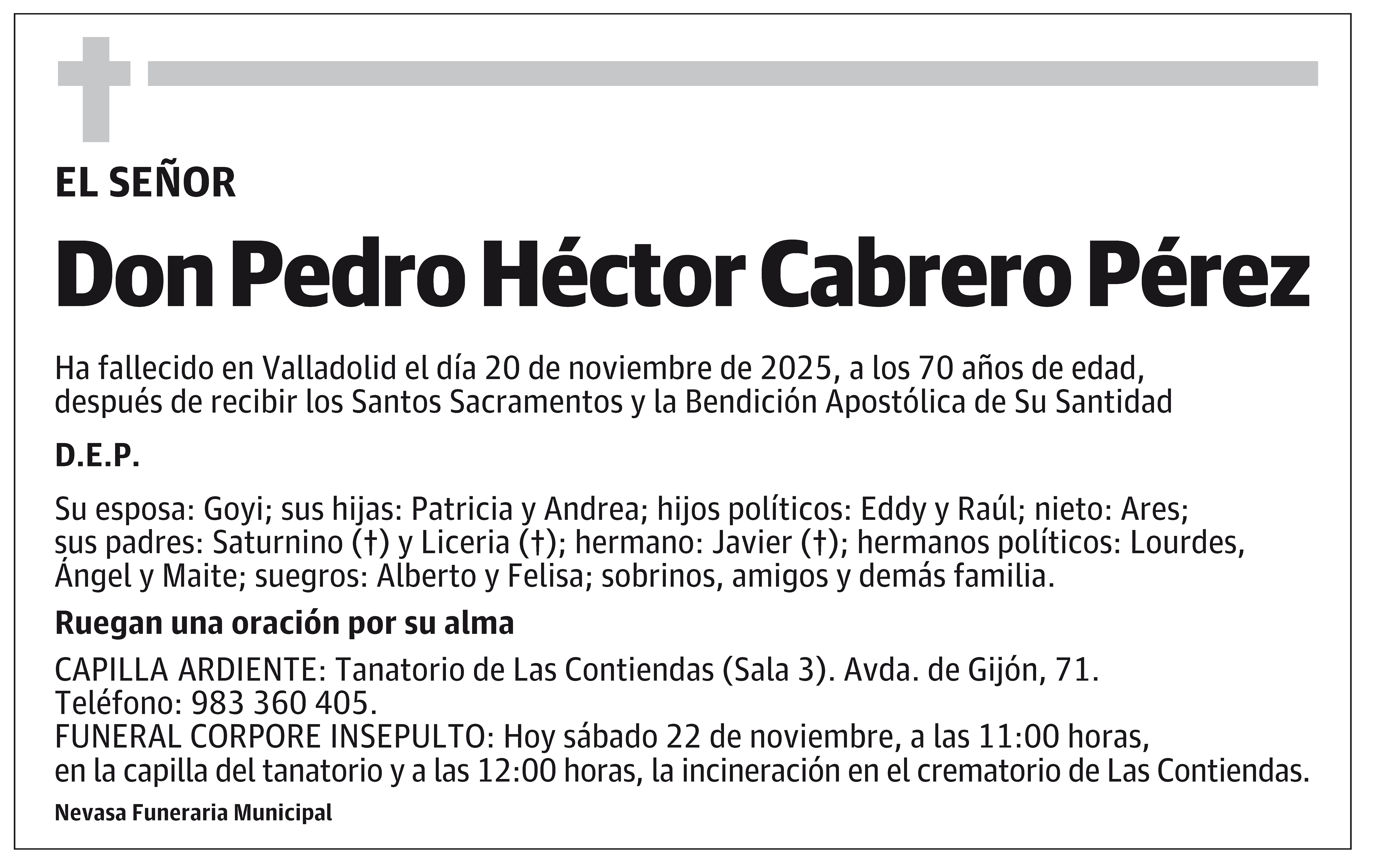 Pedro Héctor Cabrero Pérez