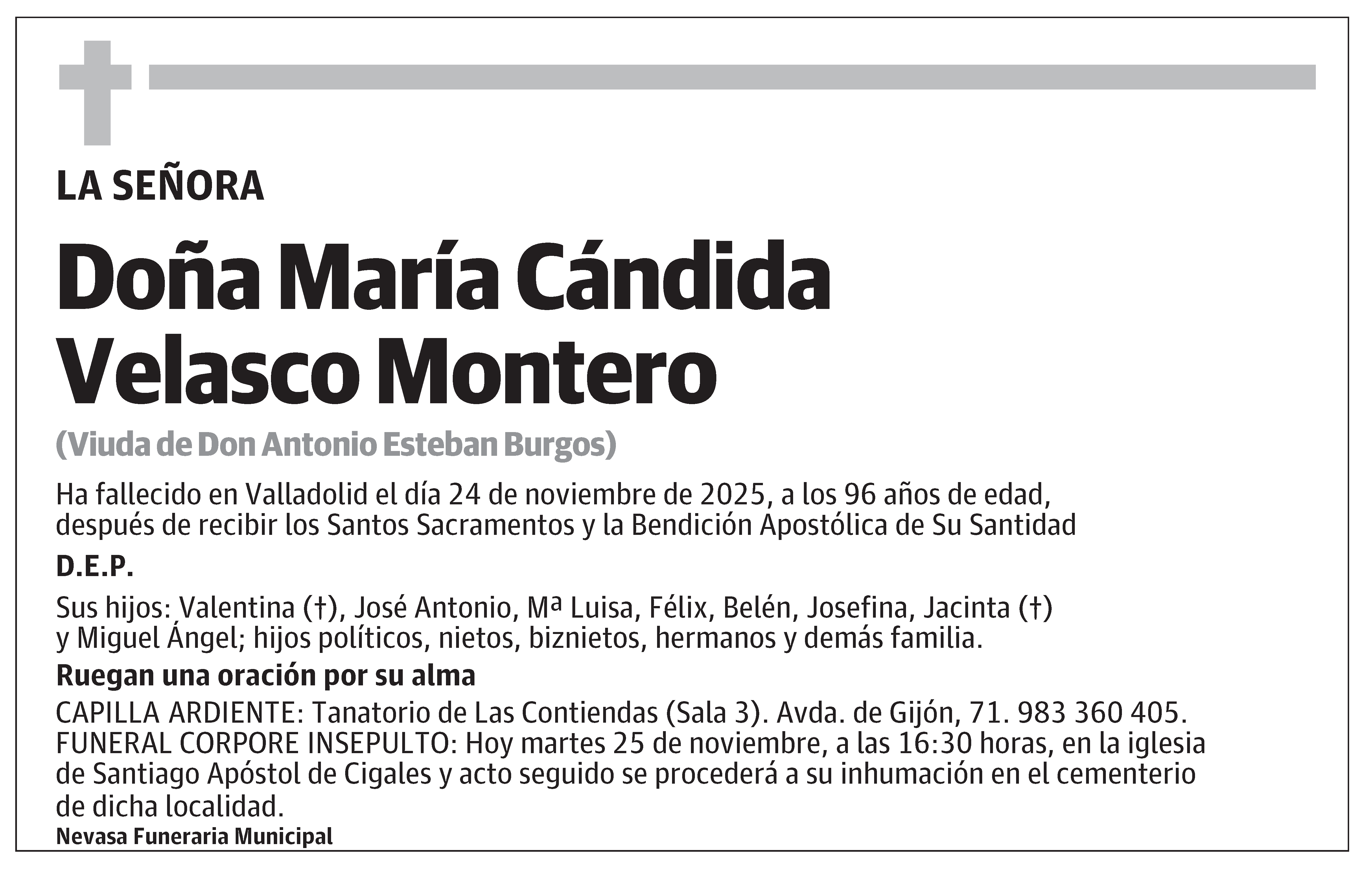 María Cándida Velasco Montero