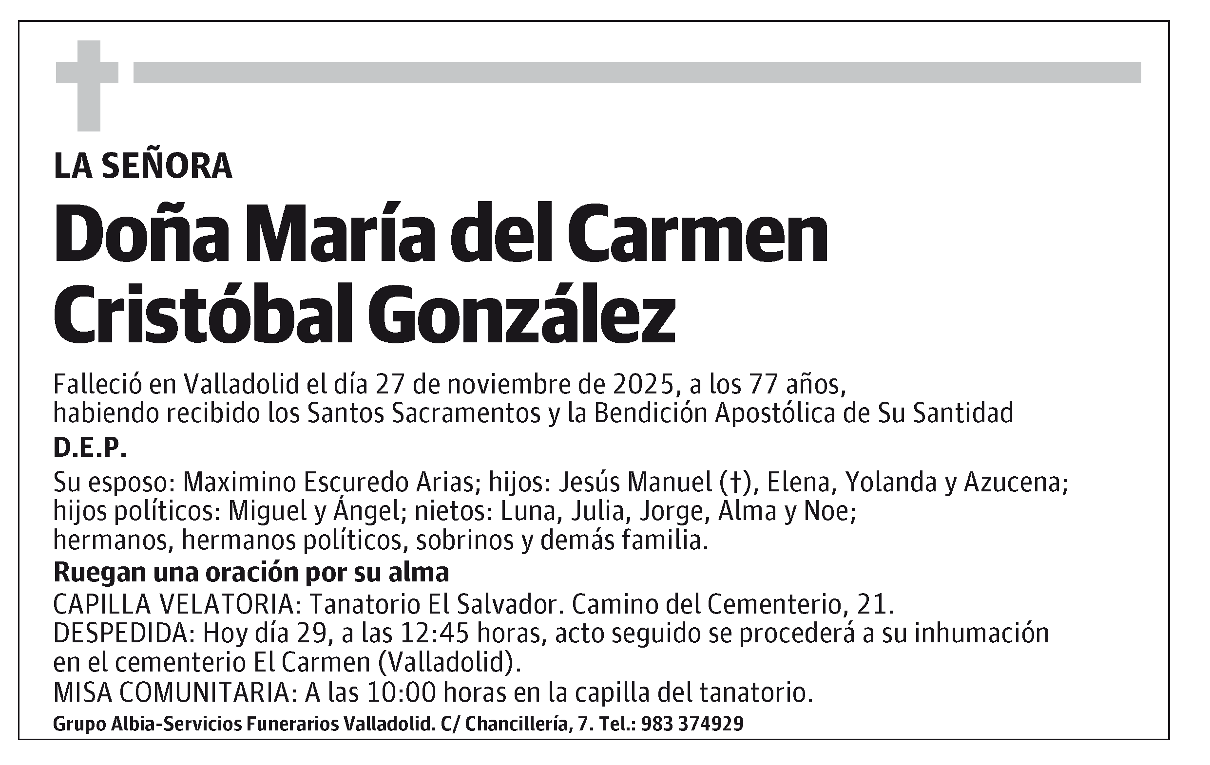 María del Carmen Cristóbal González