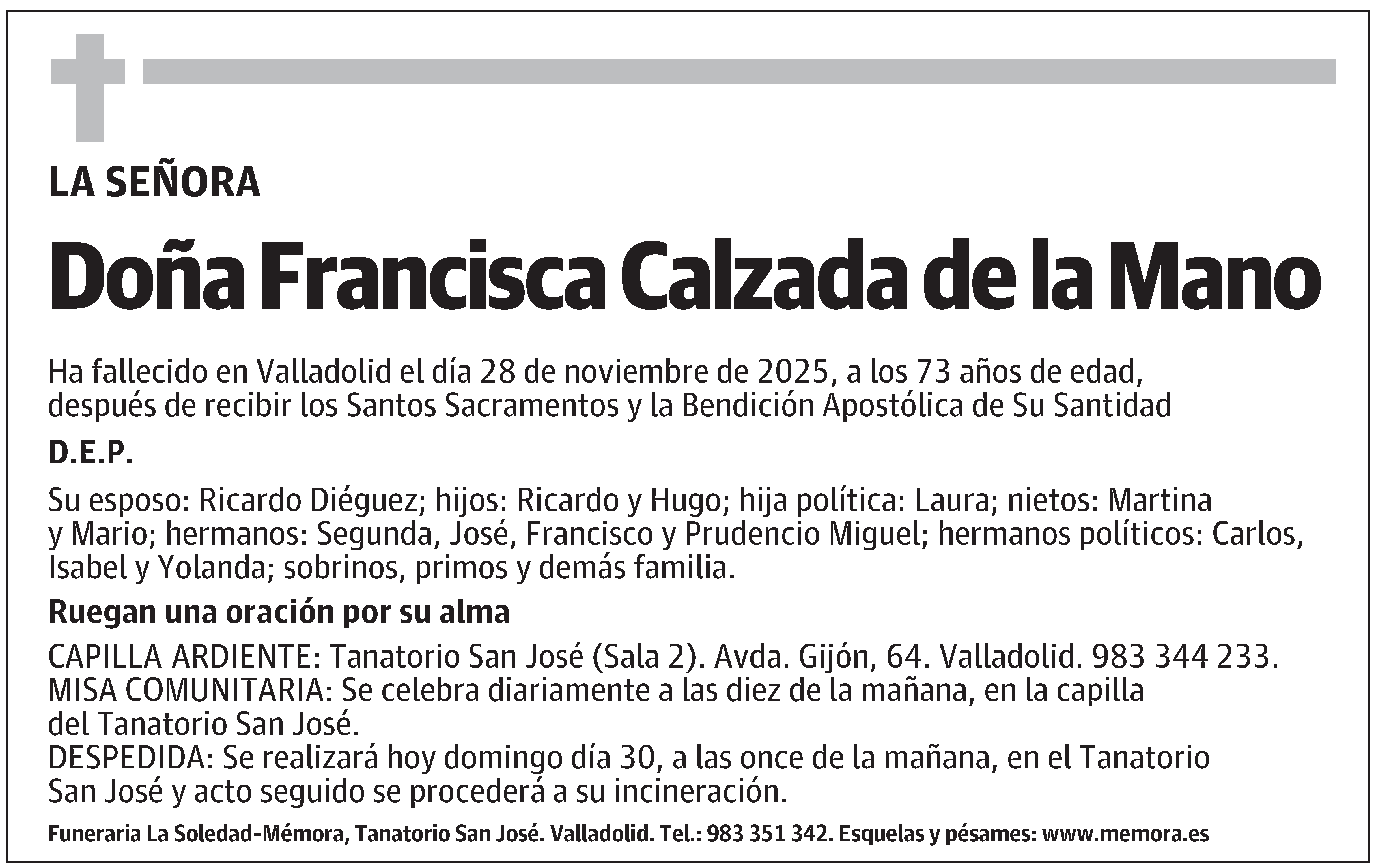 Francisca Calzada de la Mano