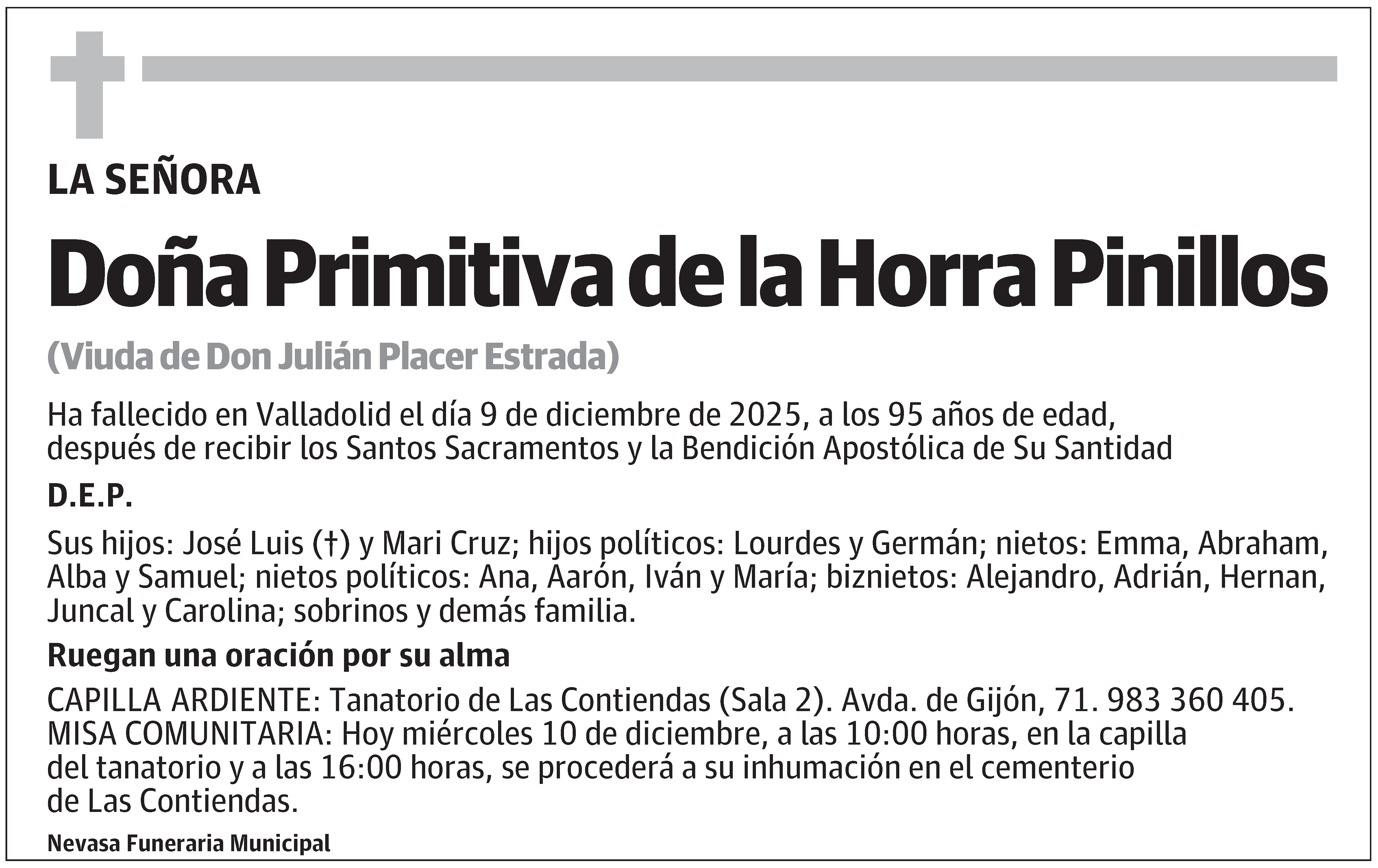 Primitiva de la Horra Pinillos