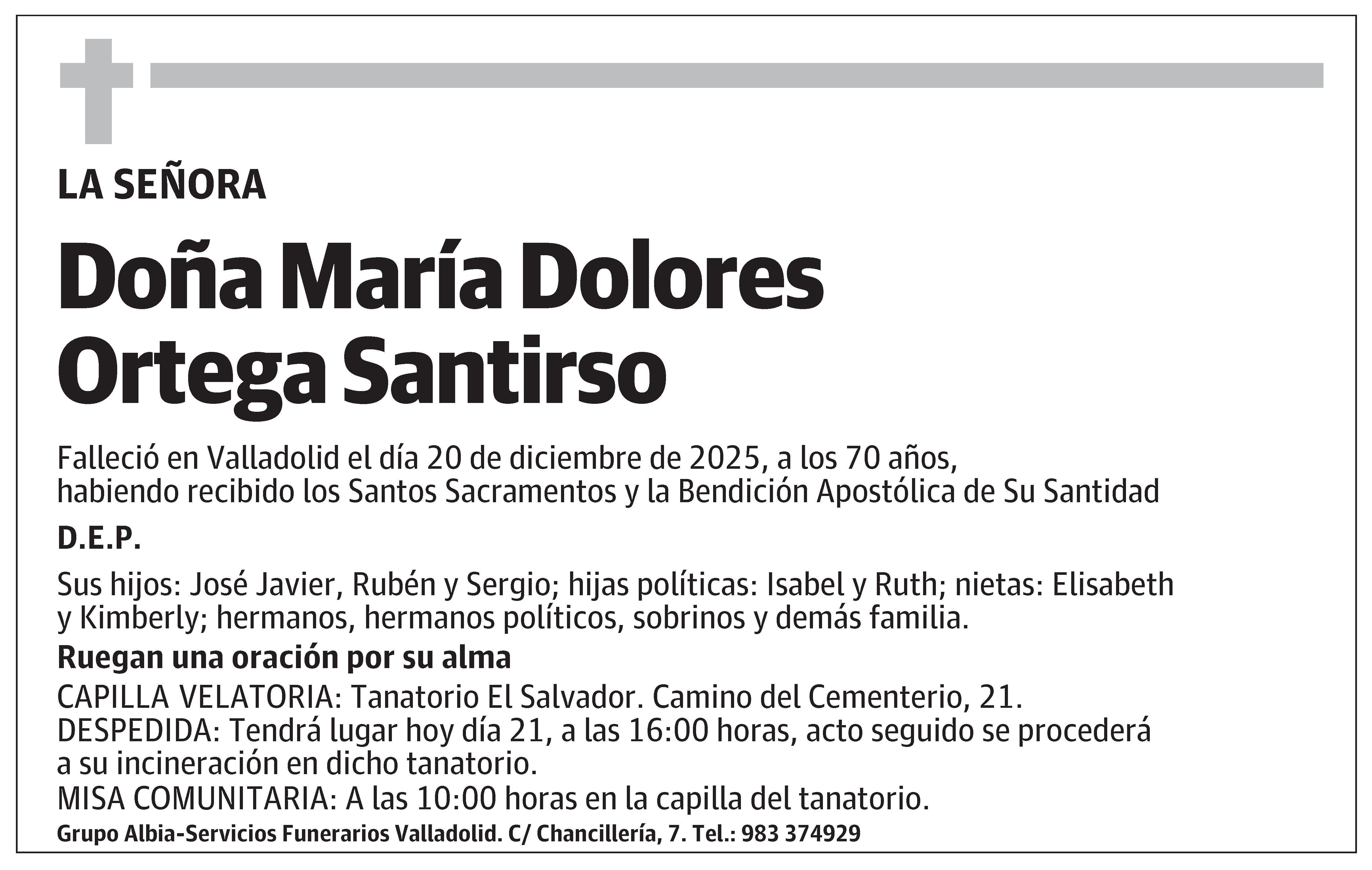María Dolores Ortega Santirso