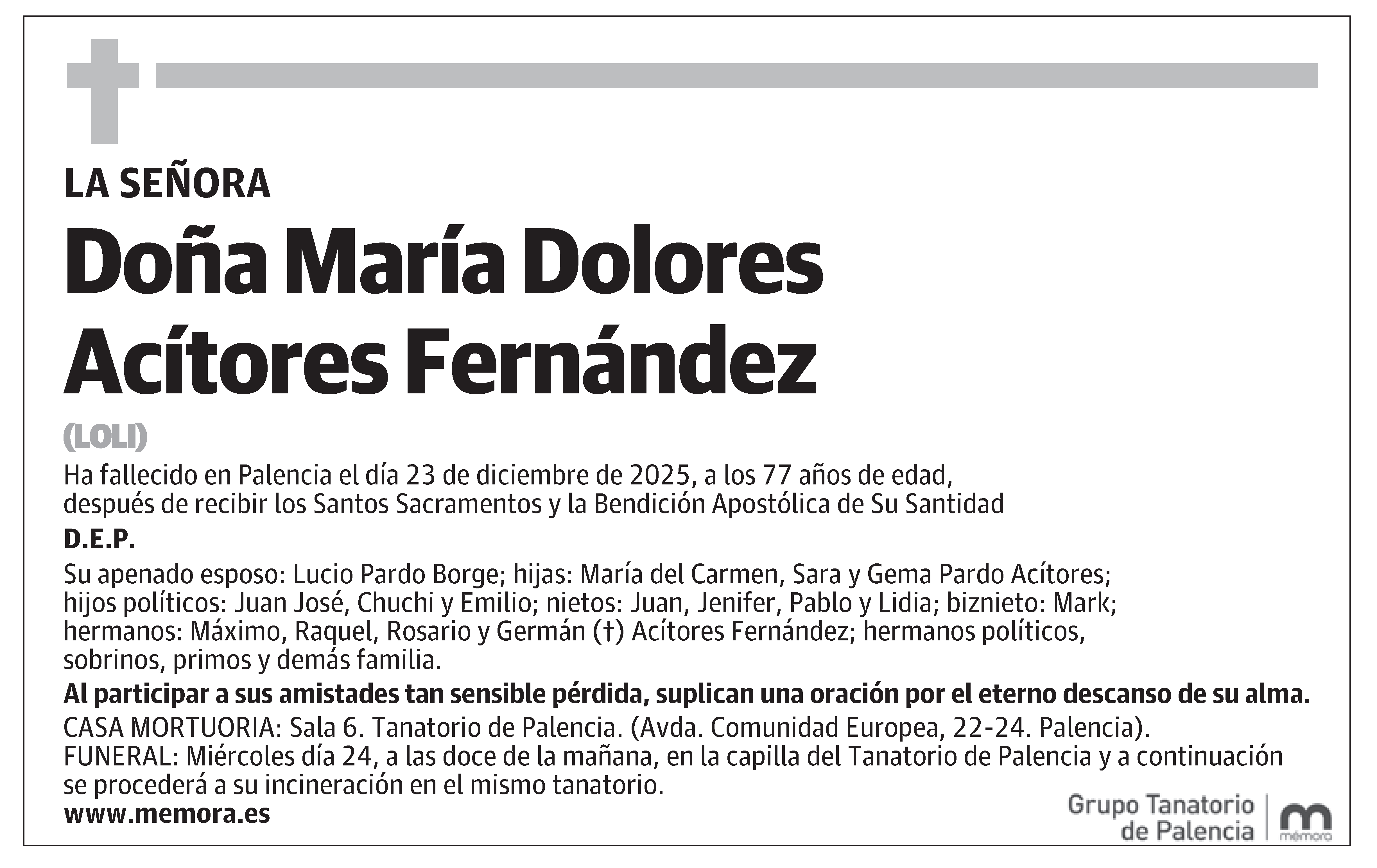 María Dolores Acítores Fernández