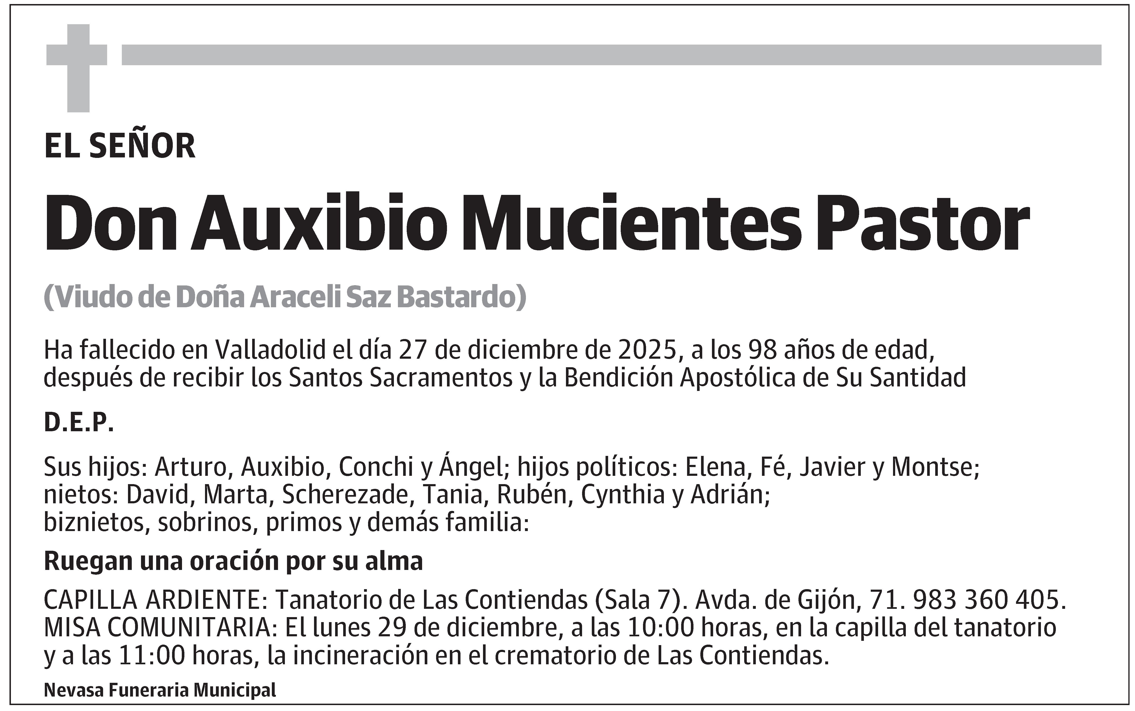 Auxibio Mucientes Pastor