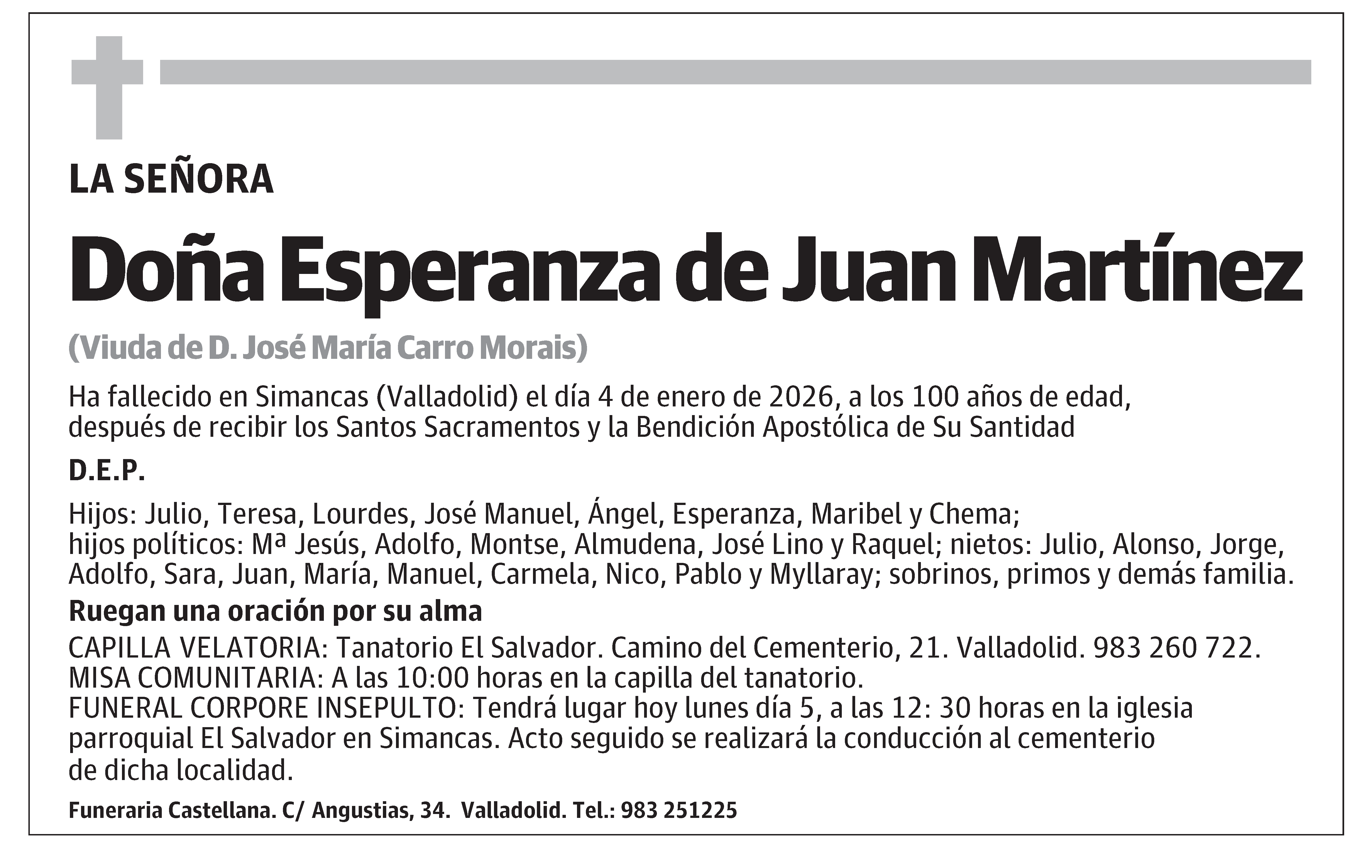 Esperanza de Juan Martínez