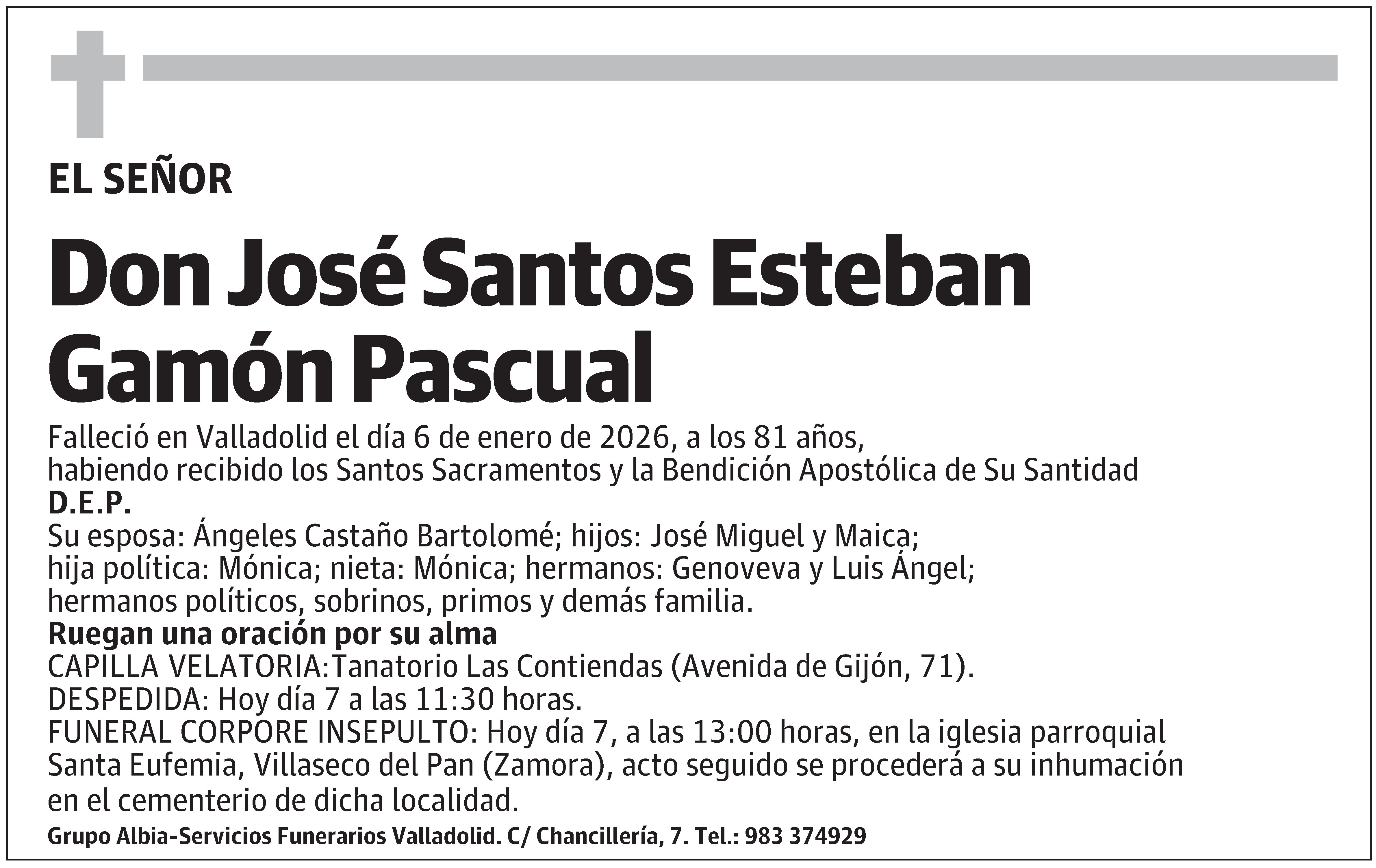 José Santos Esteban Gamón Pascual