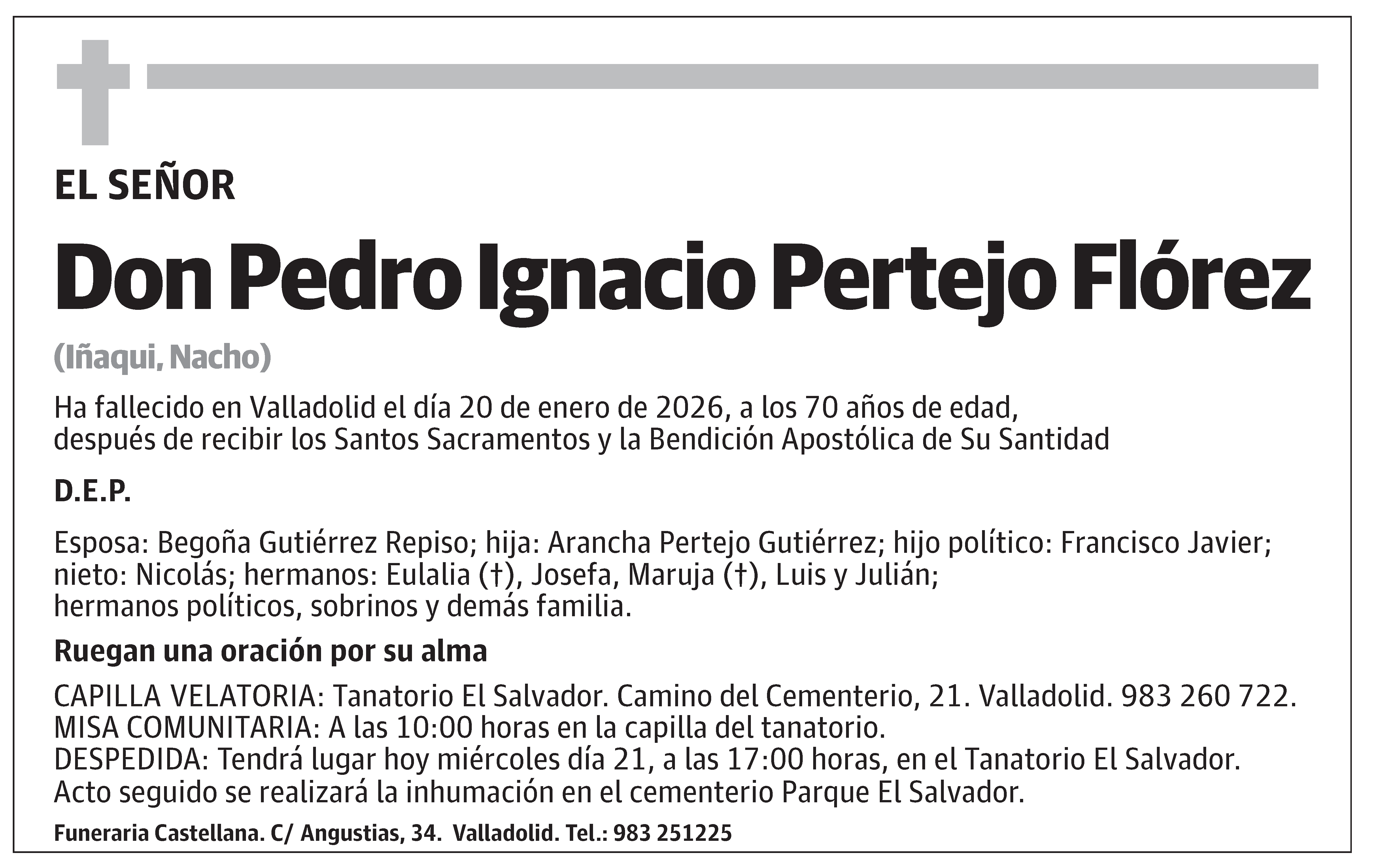 Pedro Ignacio Pertejo Flórez