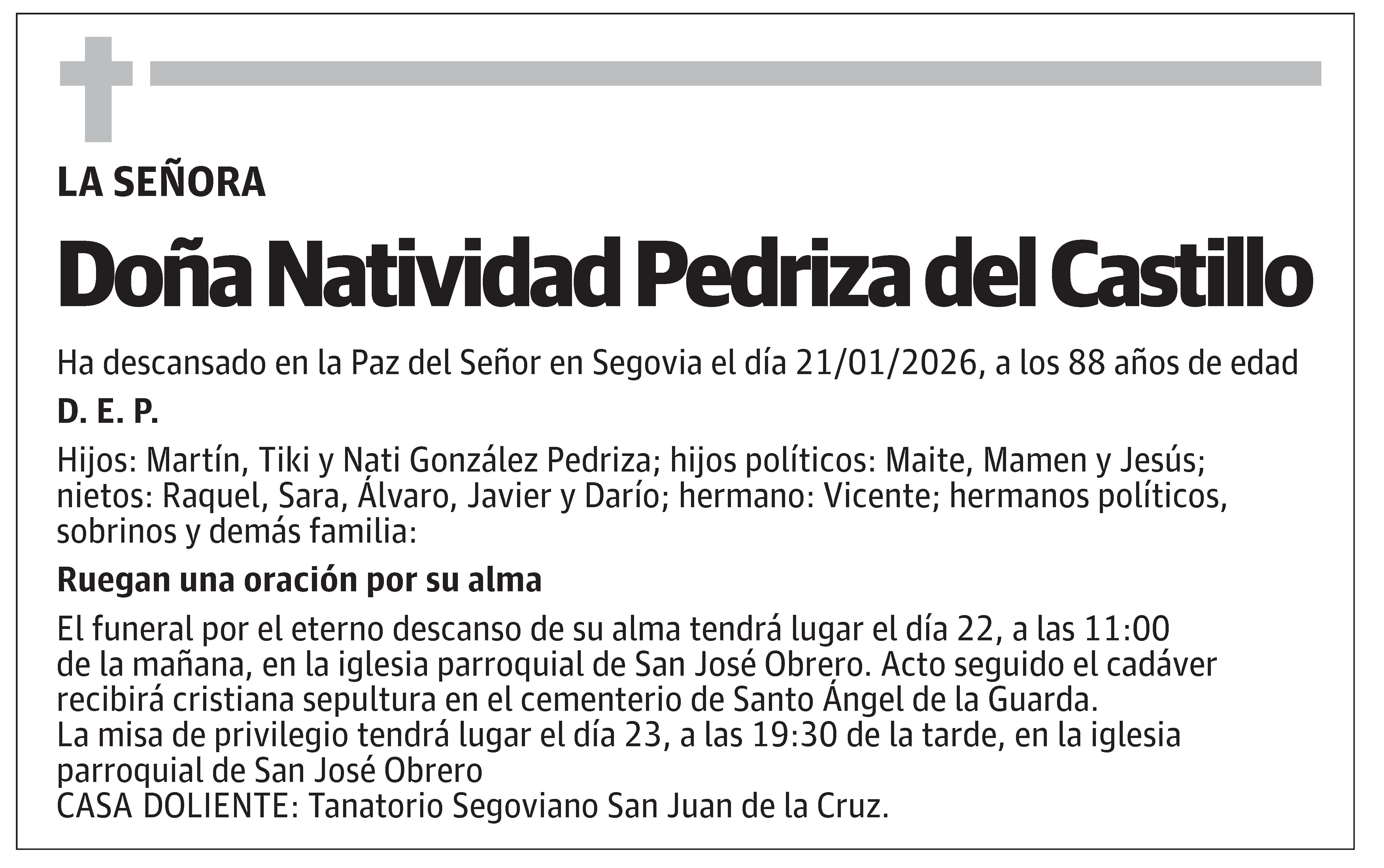 Natividad Pedriza del Castillo