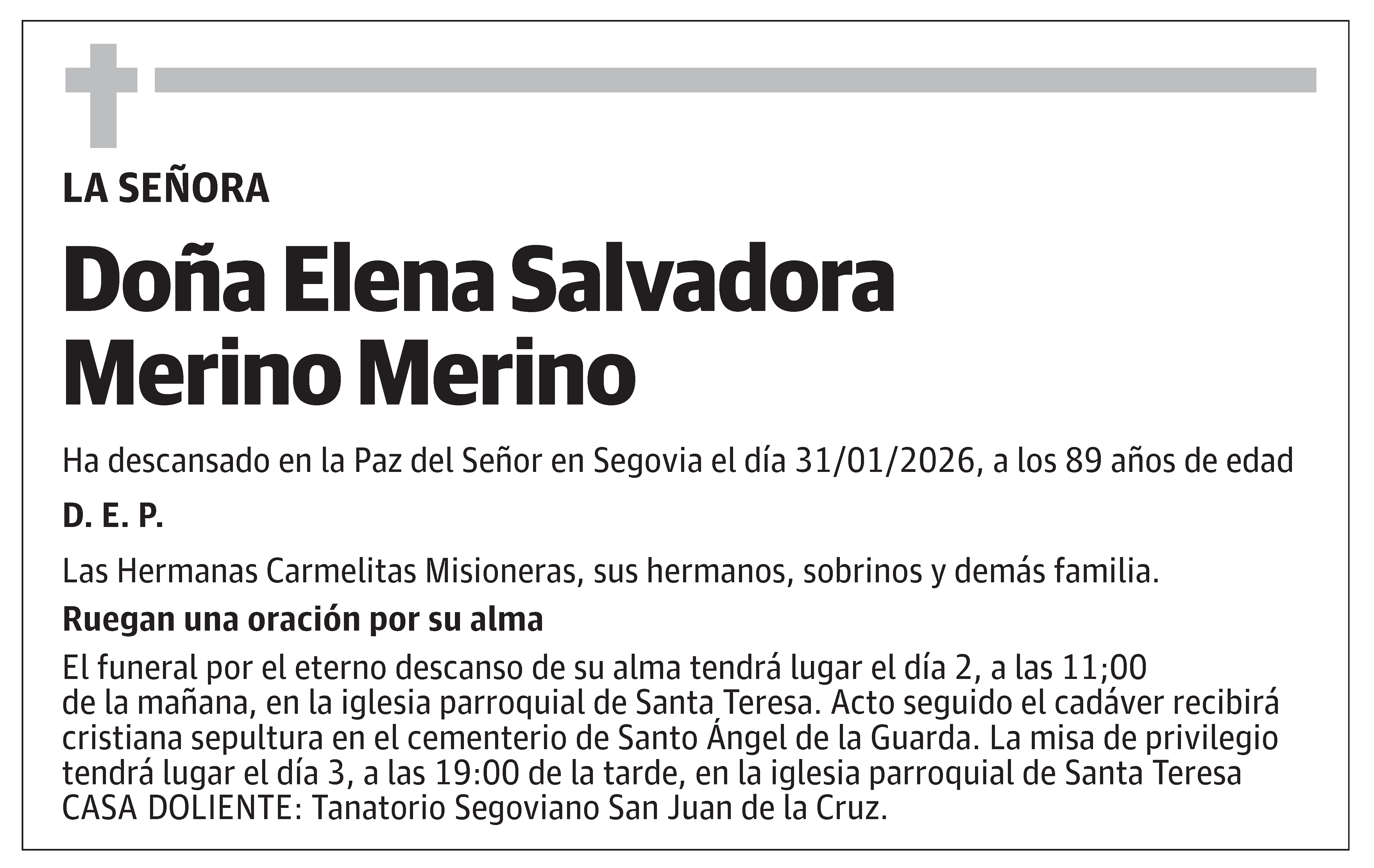 Elena Salvadora Merino Merino