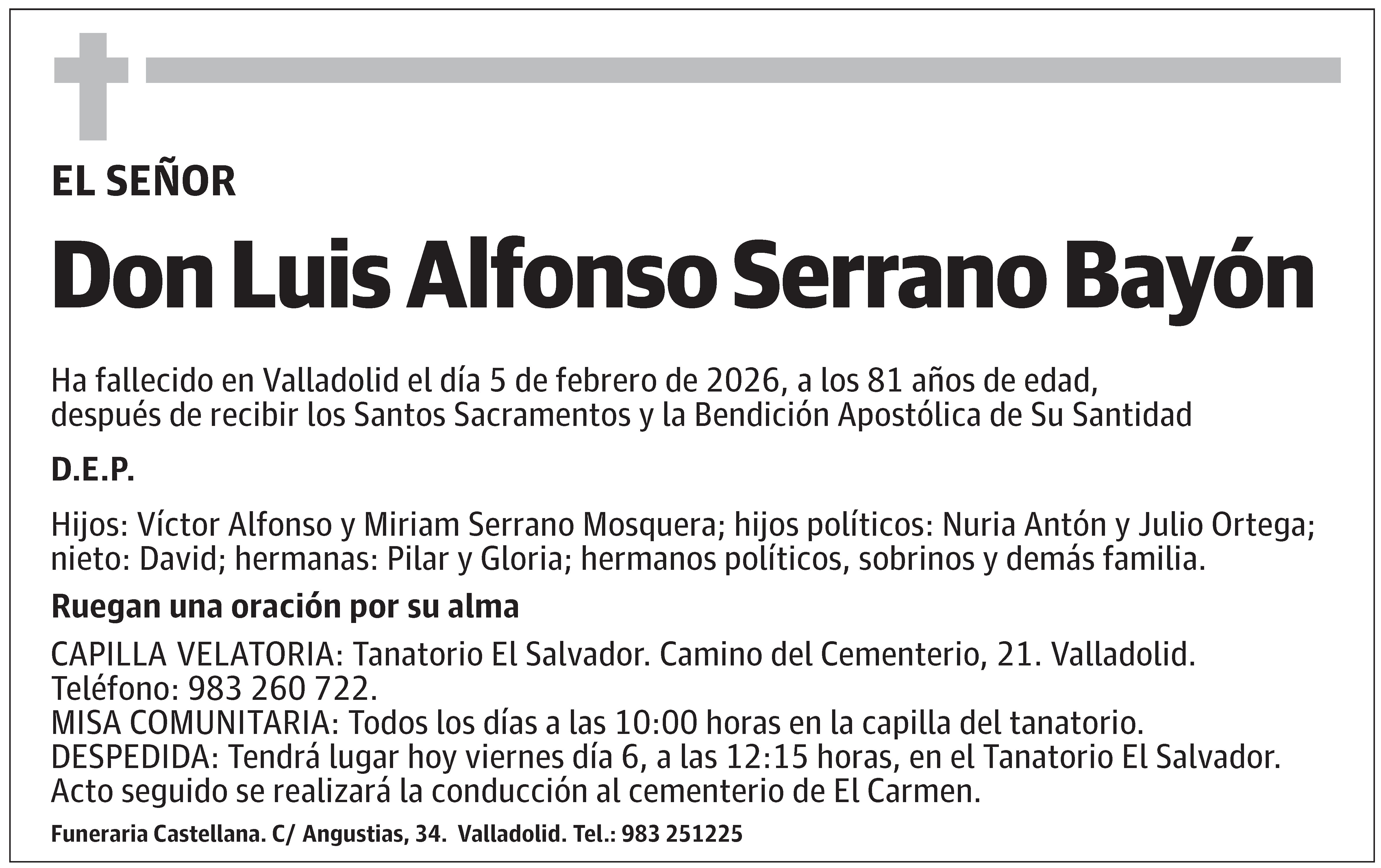 Luis Alfonso Serrano Bayón