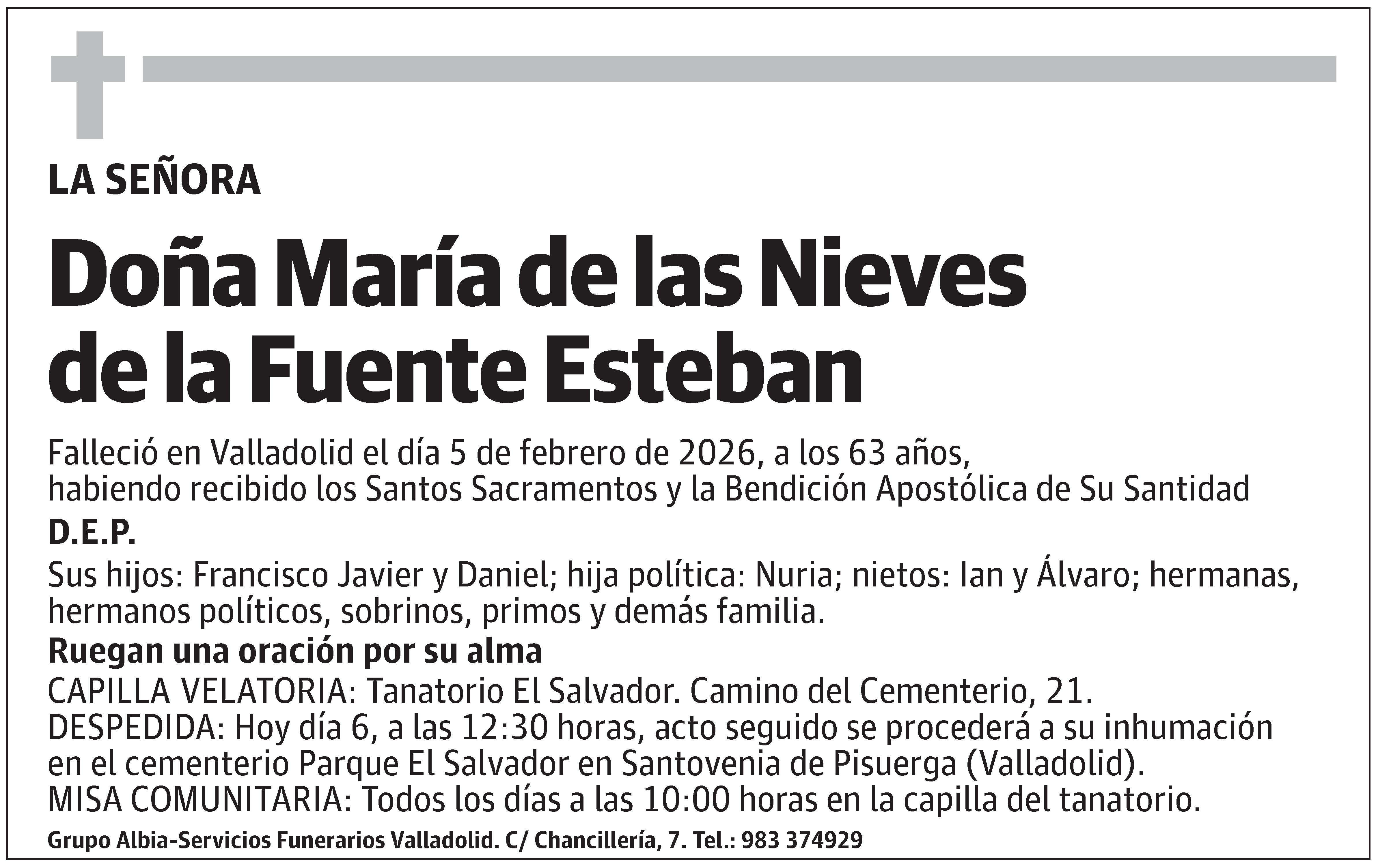 María de las Nieves de la Fuente Esteban