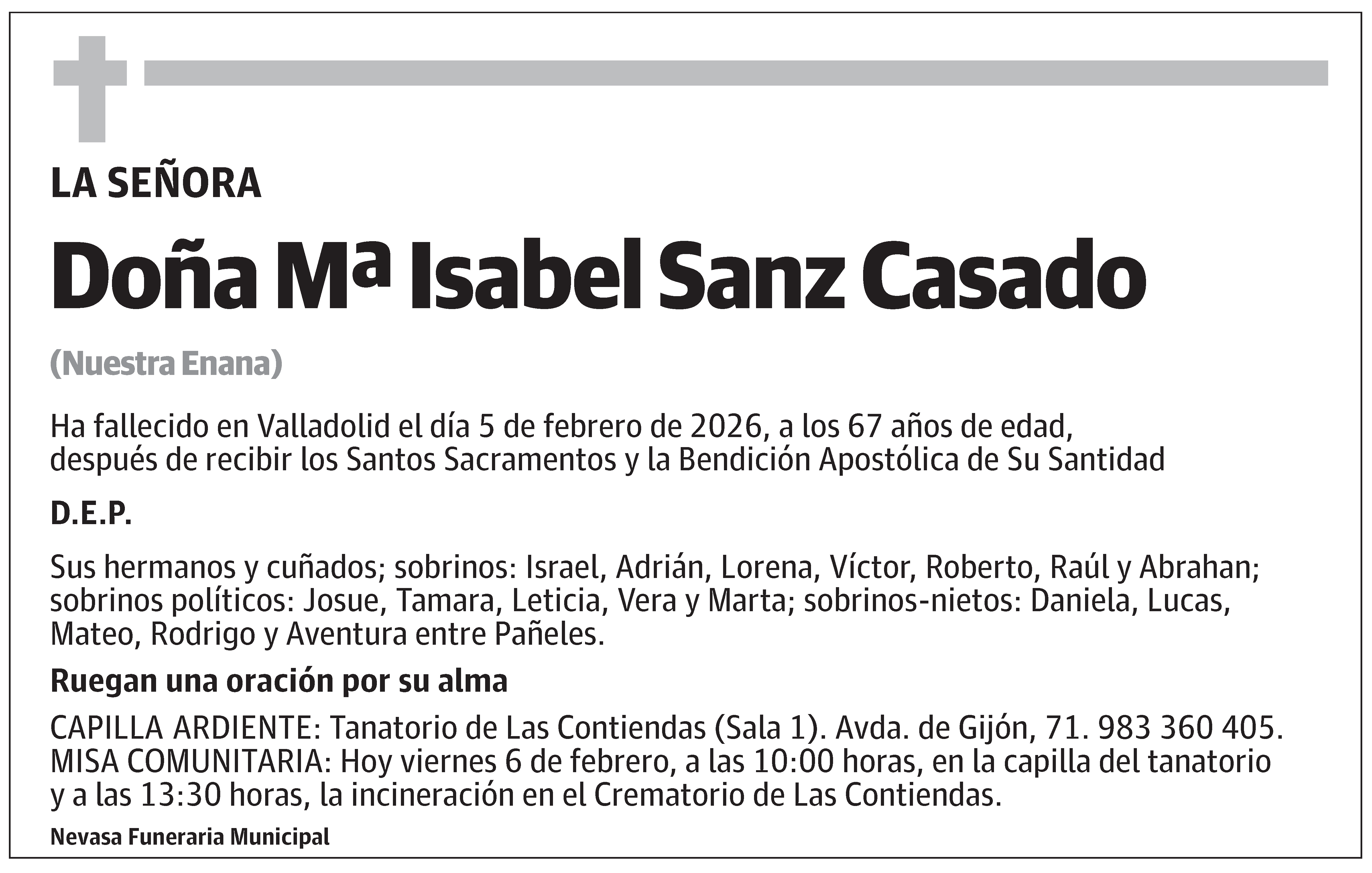 Mª Isabel Sanz Casado