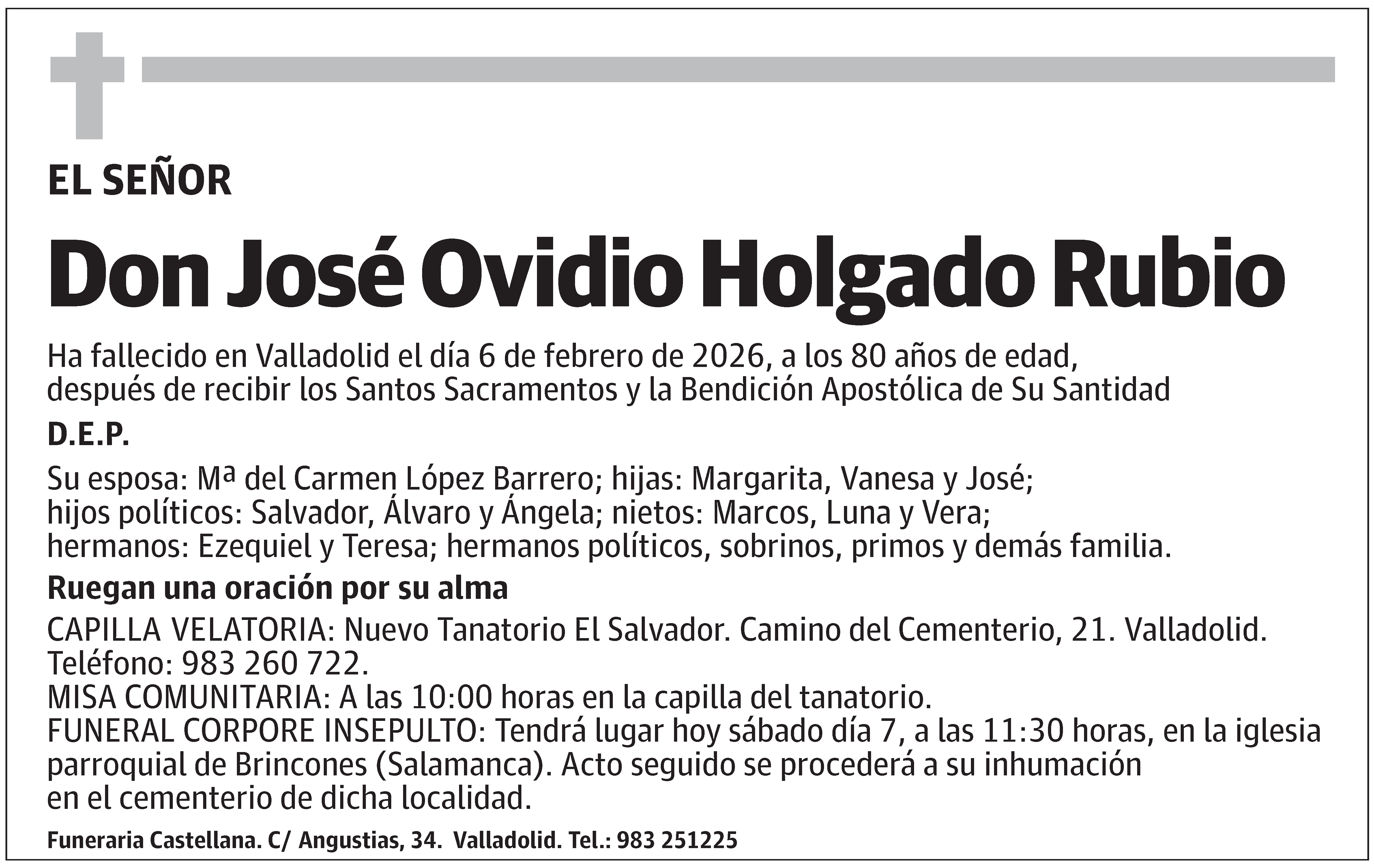 José Ovidio Holgado Rubio