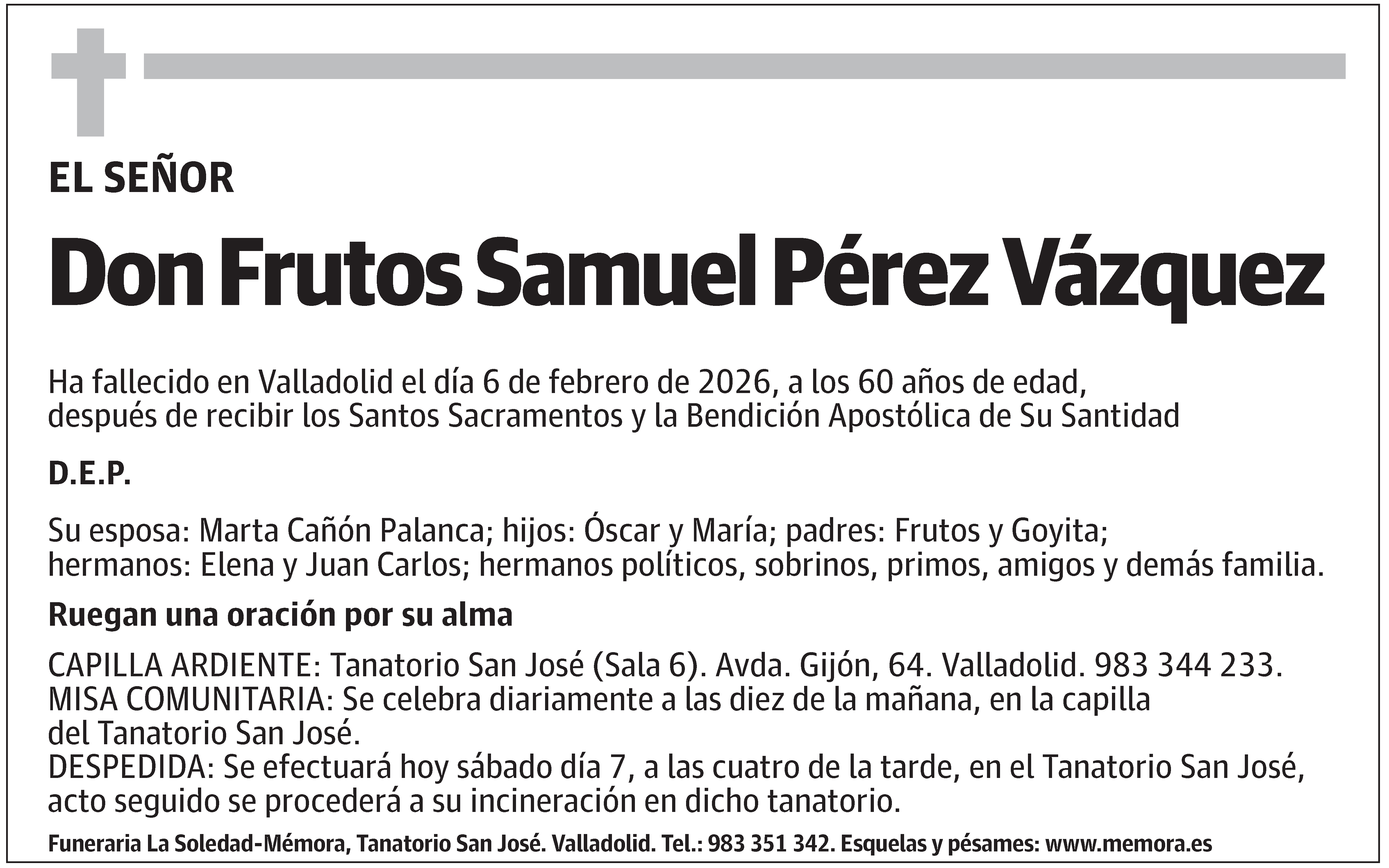 Frutos Samuel Pérez Vázquez