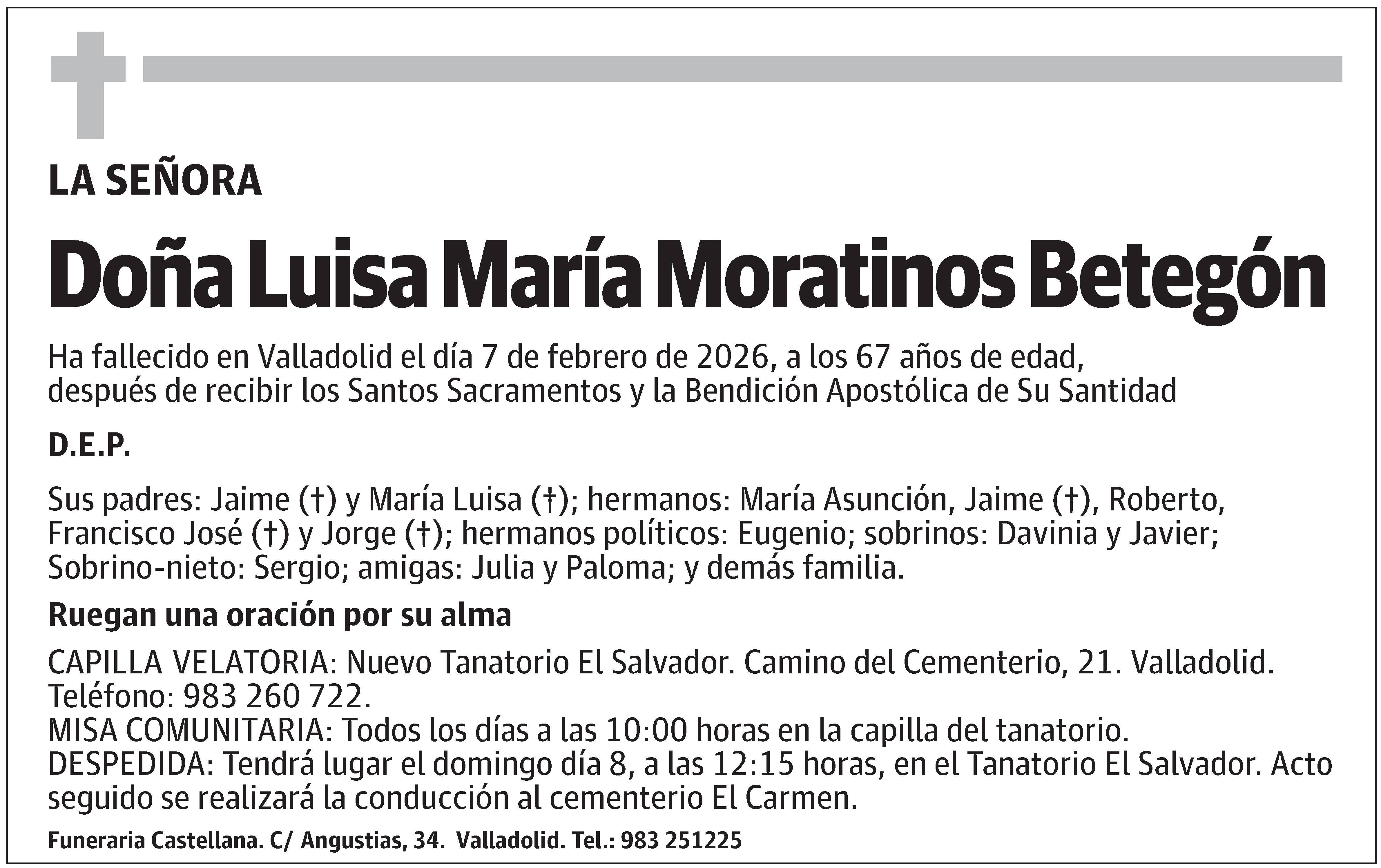 Luisa María Moratinos Betegón