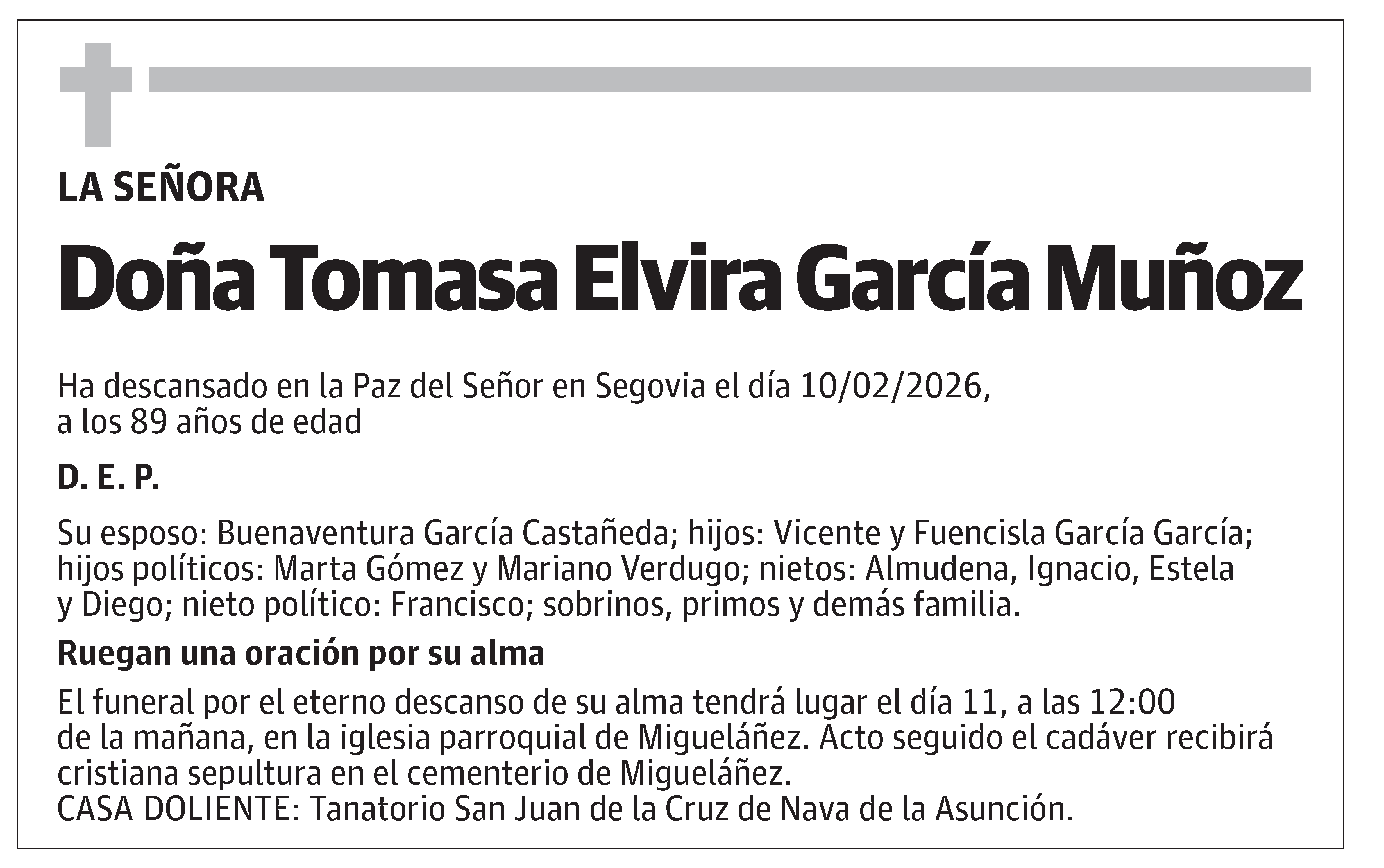Tomasa Elvira García Muñoz