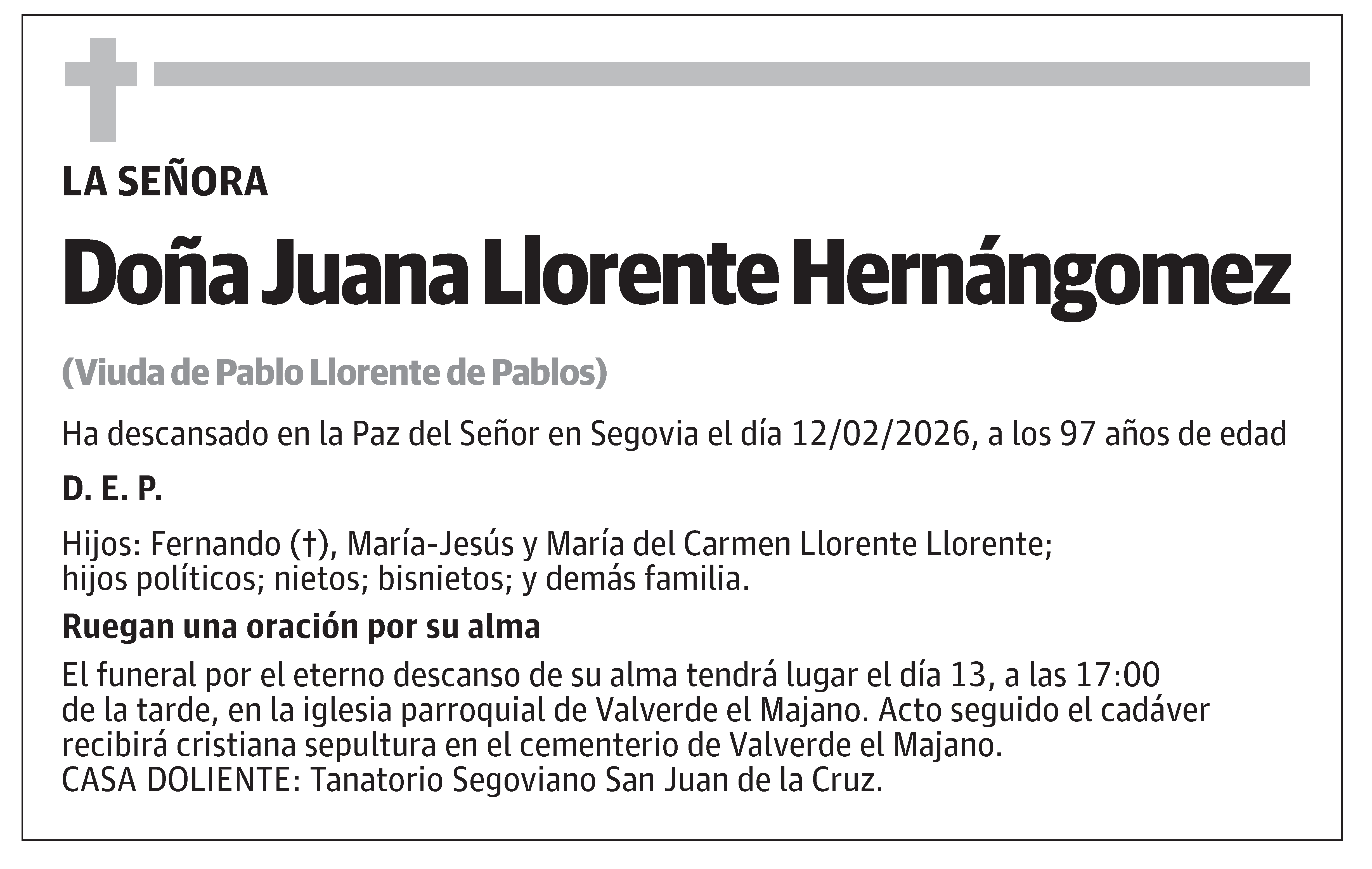 Juana Llorente Hernángomez