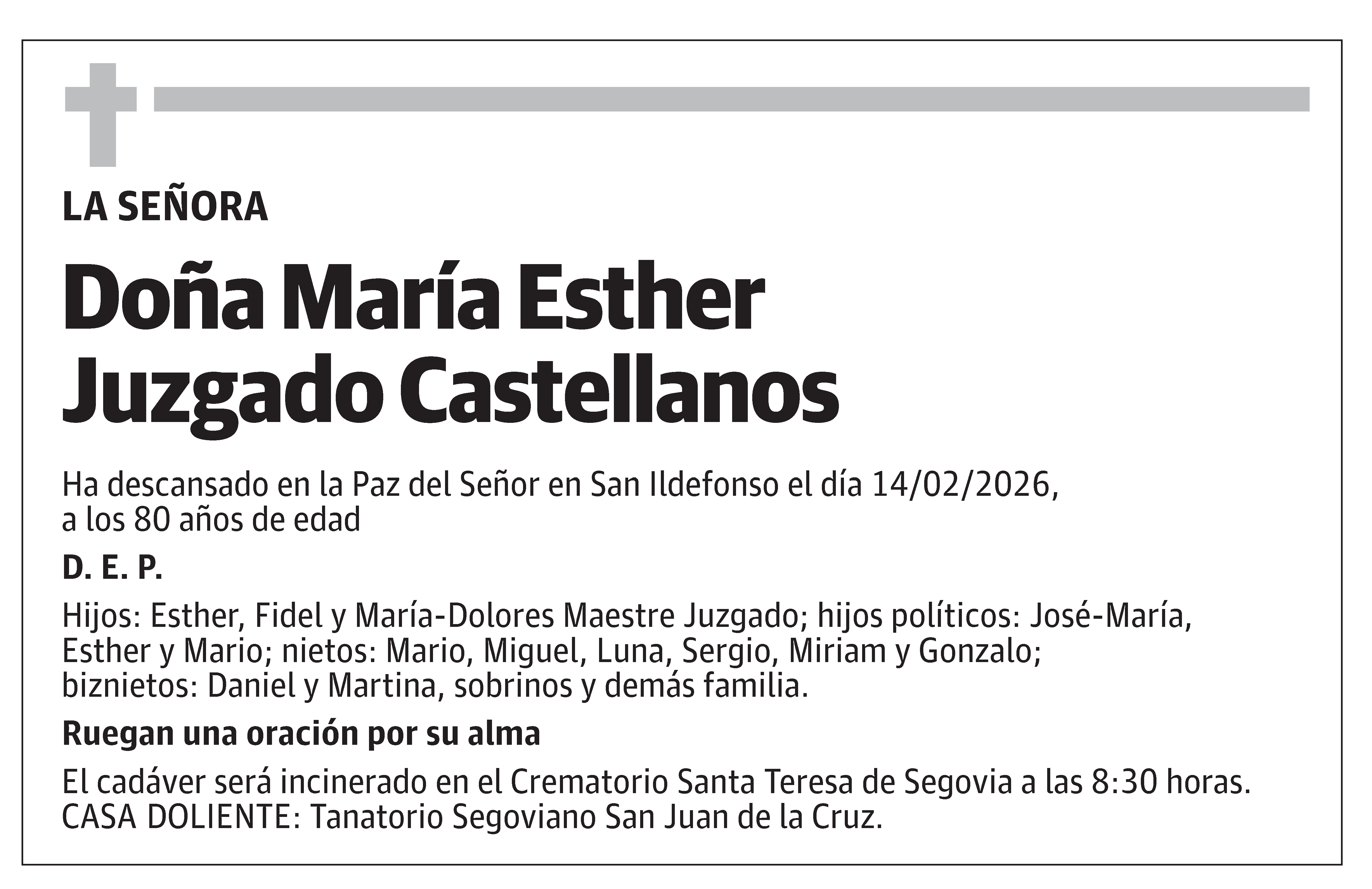 María Esther Juzgado Castellanos