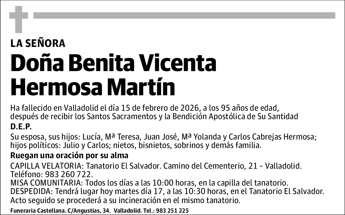 Benita Vicenta Hermosa Martín