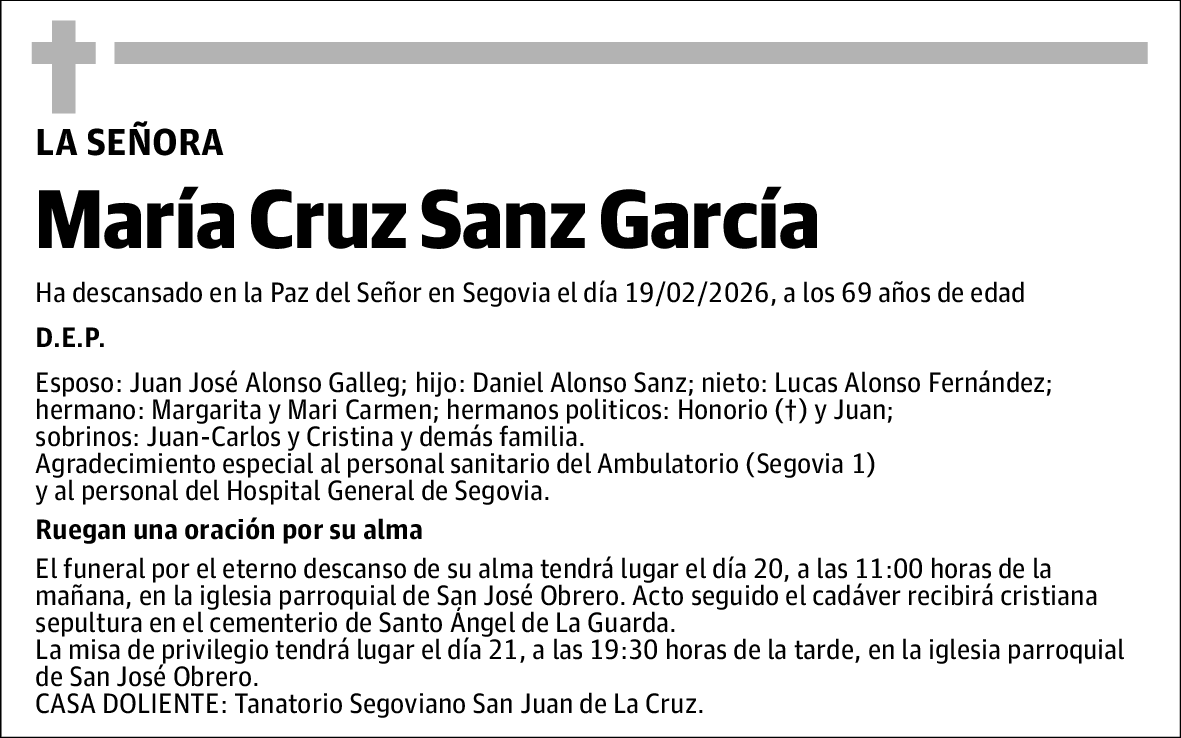 Maria Cruz Sanz García