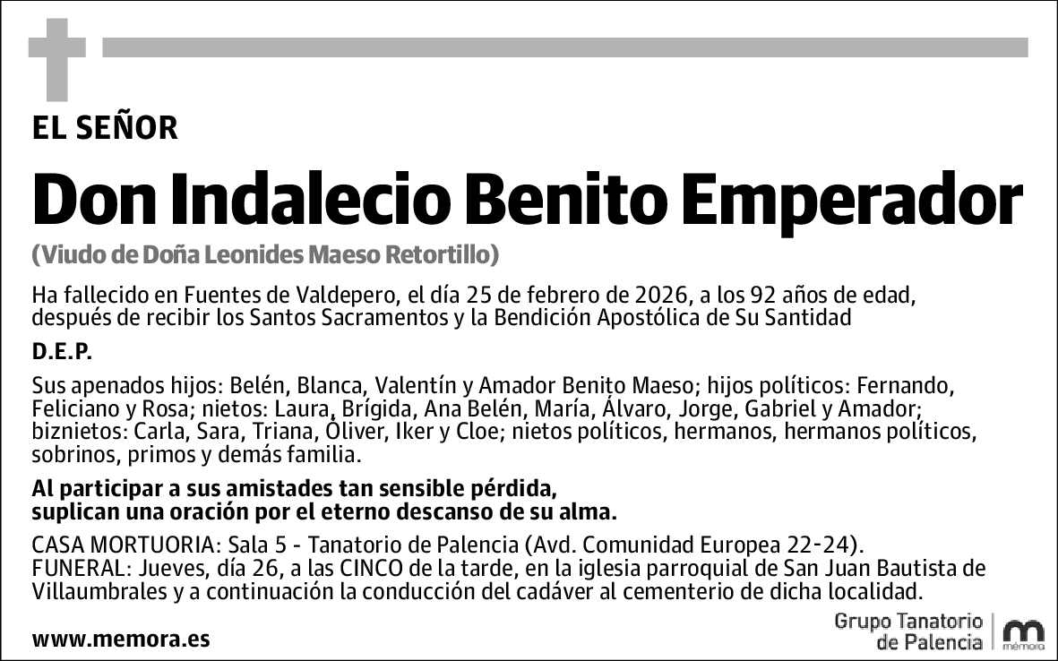 Indalecio Benito Emperador