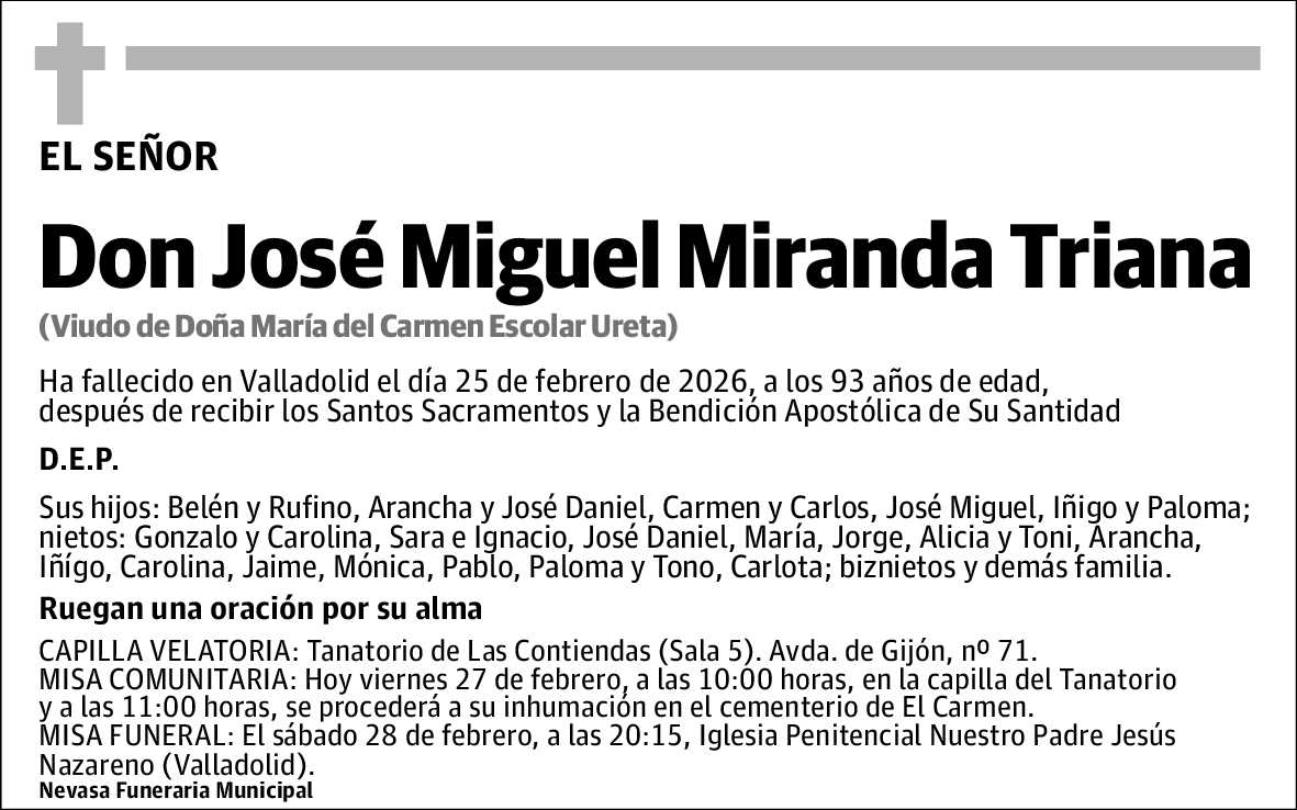 José Miguel Miranda Triana