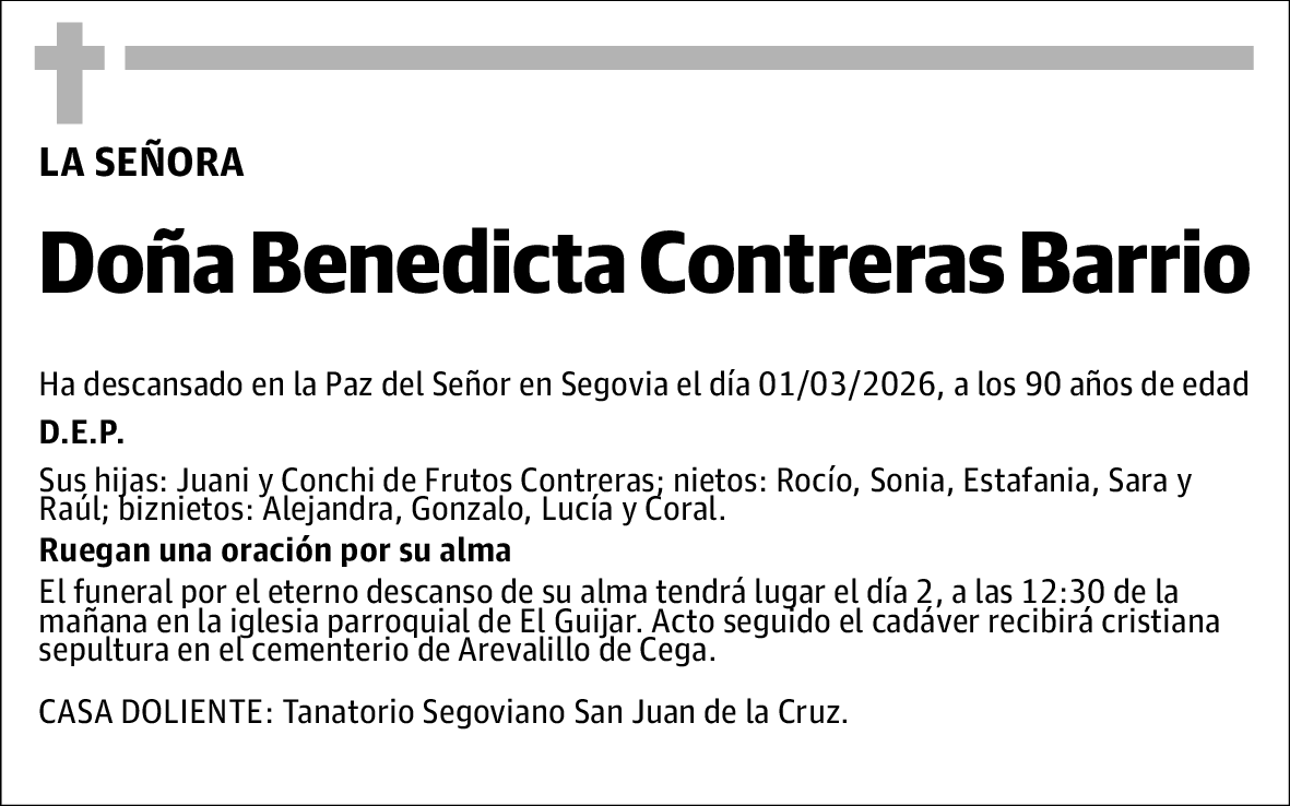 Benedicta Contreras Barrio