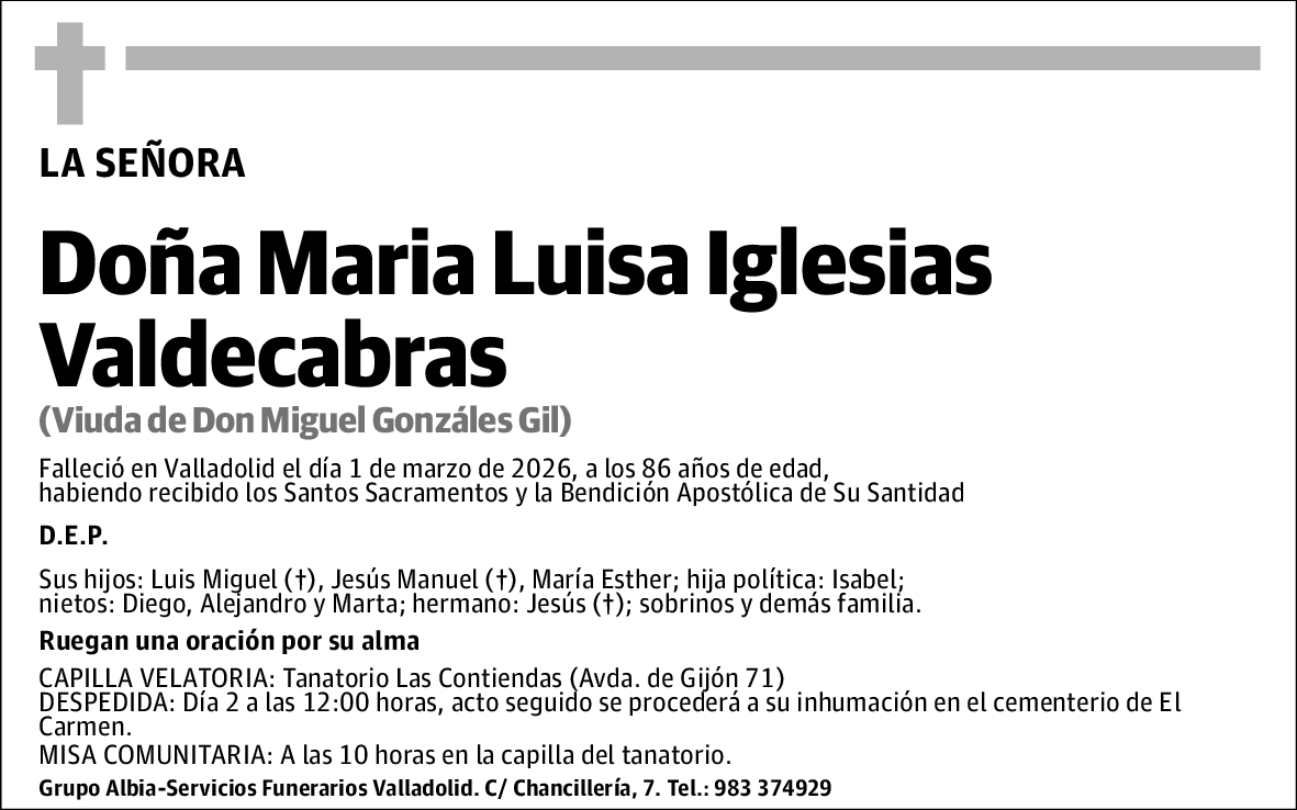 María Luisa Iglesias Valdecrabas