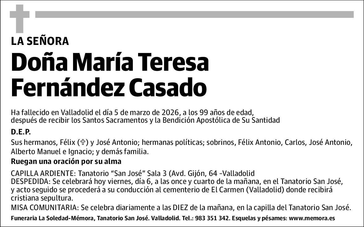 María Teresa Fernández Casado